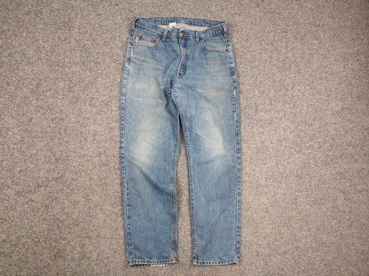 Carhartt Vintage 90's USA Carhartt Faded Blue Distressed Denim Jeans Size US 34 / EU 50 - 7 Thumbnail