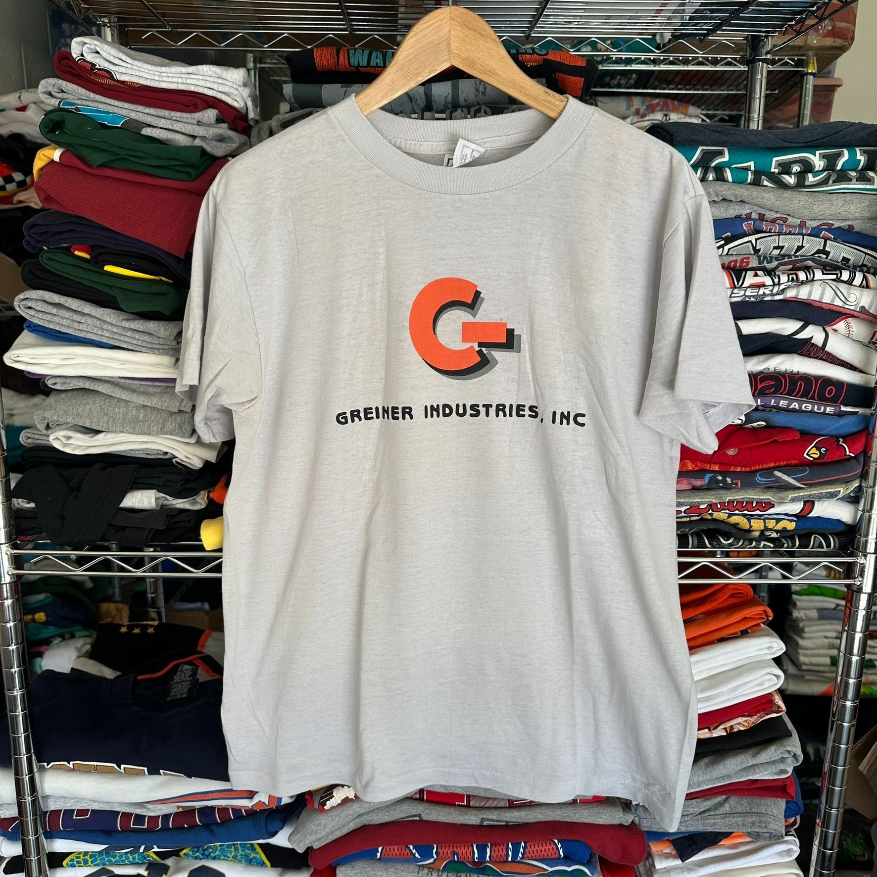 Vintage Vintage 80s Greiner Industries Steel Mill T-Shirt Workwear G Size US L / EU 52-54 / 3 - 1 Thumbnail