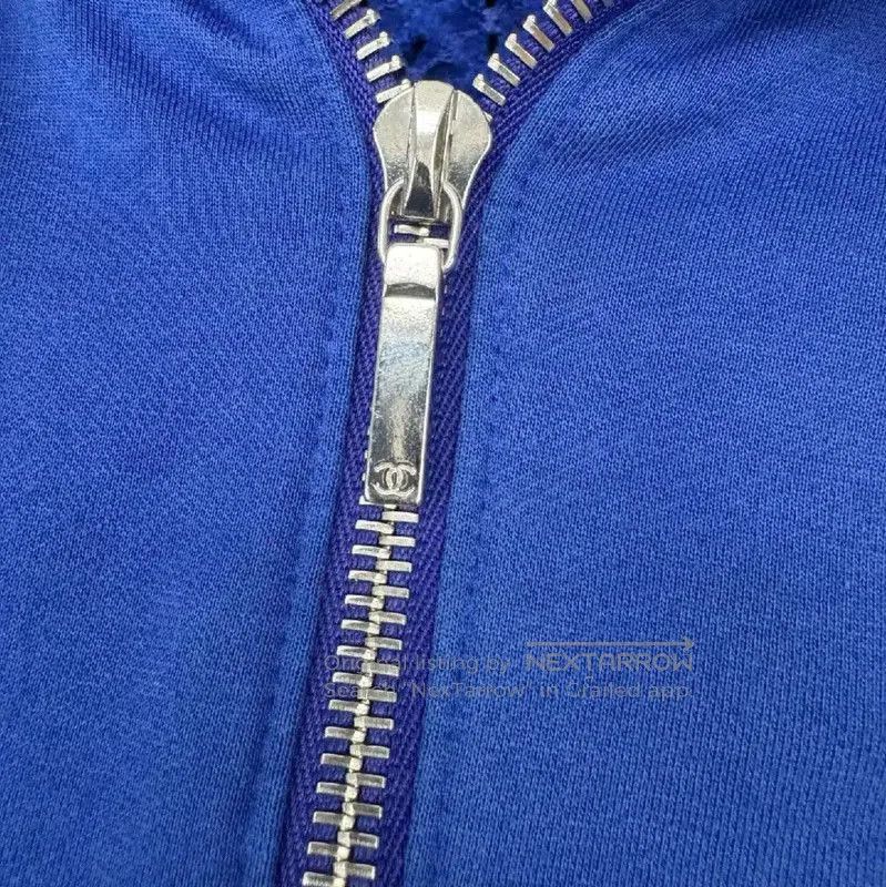 Chanel Chanel Blue Cotton Ladies Cardigan, Size L . Size L / US 10 / IT 46 - 7 Thumbnail