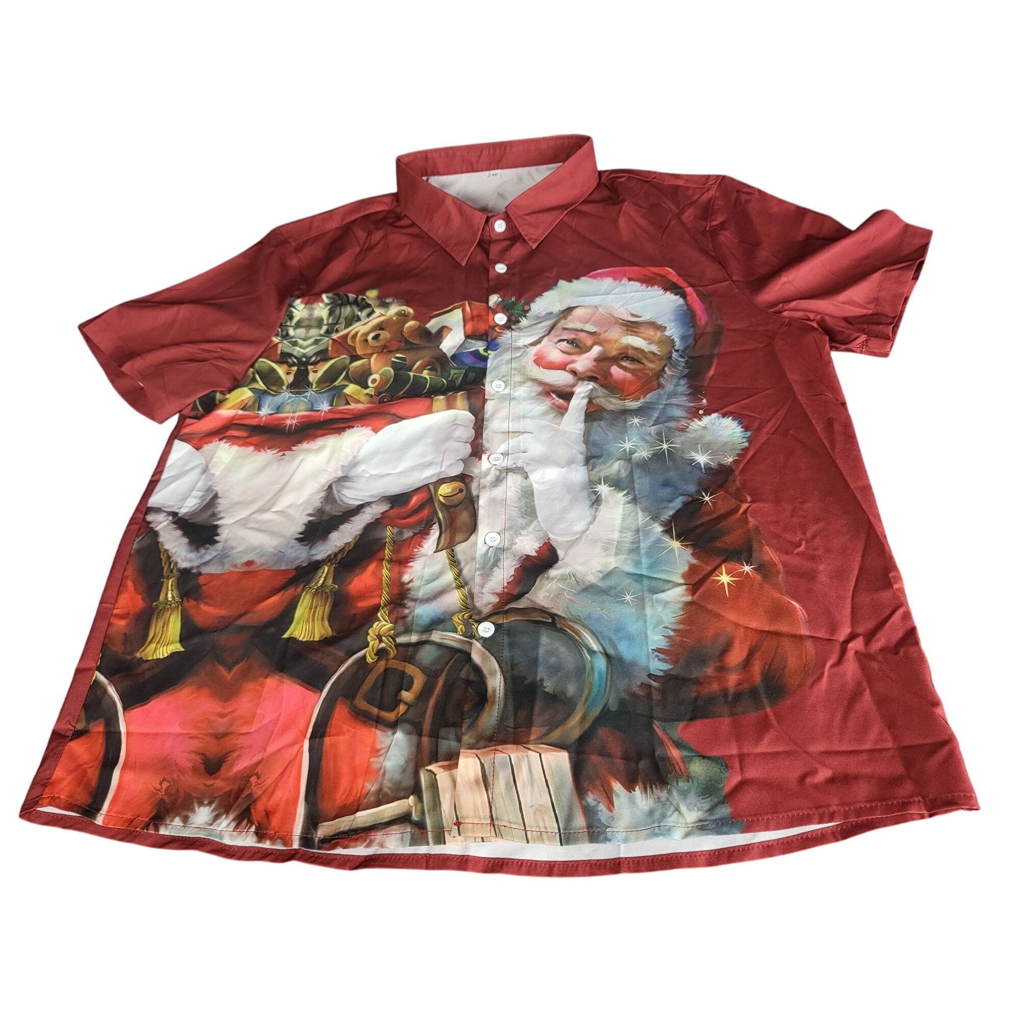 Holiday Brand Holiday Time Christmas Button Down Shirt Men Sz XXL Graphic Size US XXL / EU 58 / 5 - 1 Thumbnail