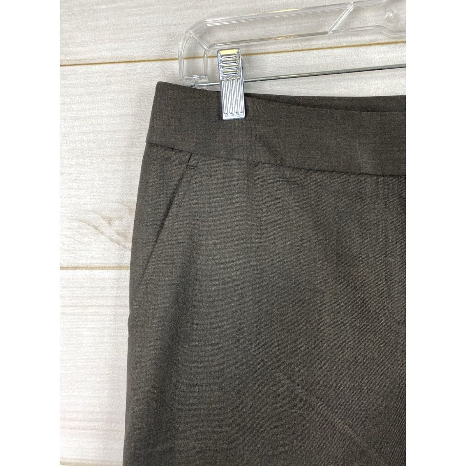 Vintage VINTAGE Lafayette 148 Dress Pants Womens 4 Brown Virgin Wool Trousers Unlined Minimalist Size 27" / US 4 / IT 40 - 2 Thumbnail