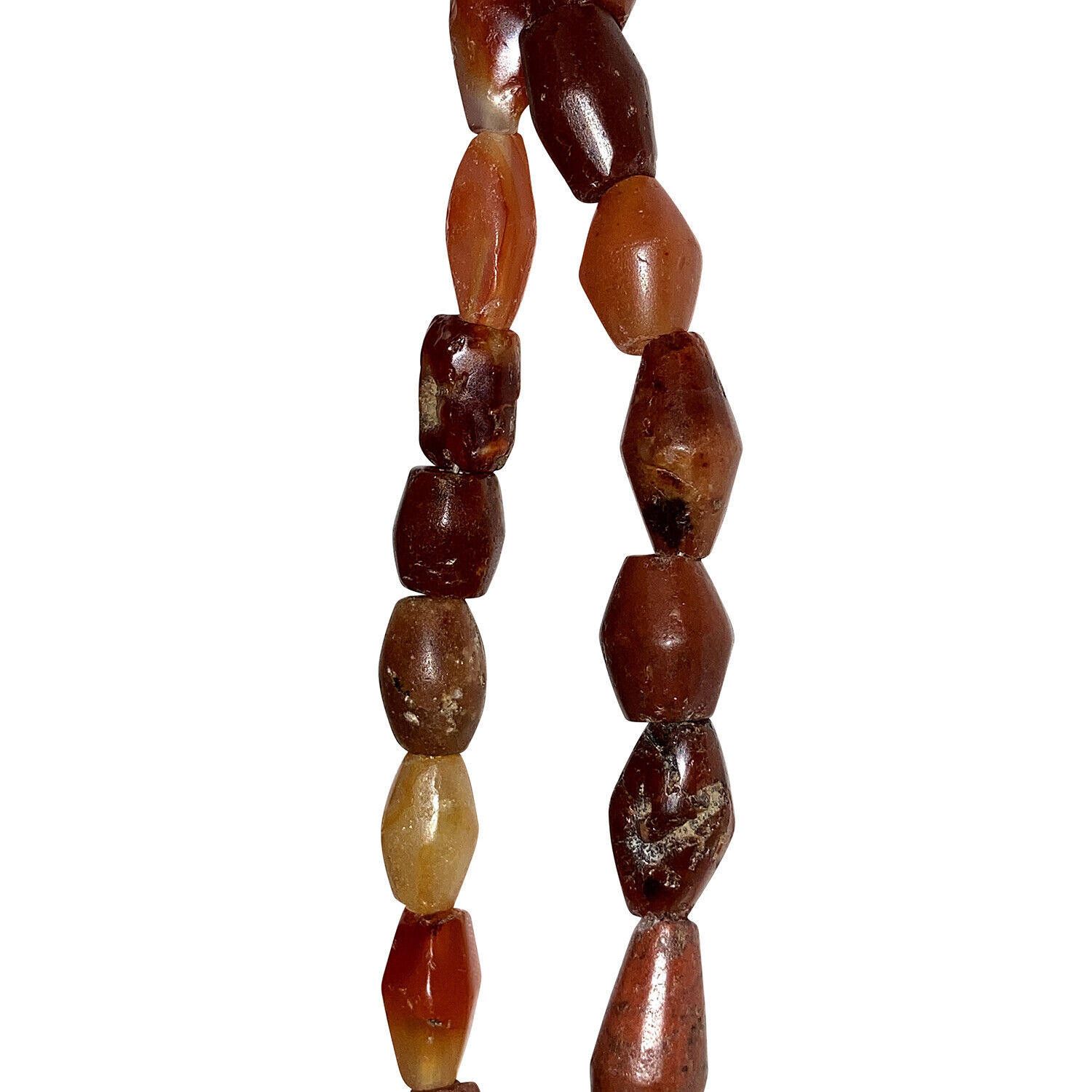 Handmade Carnelian Hand Cut Bead Necklace from Mali Africa Size ONE SIZE - 3 Thumbnail