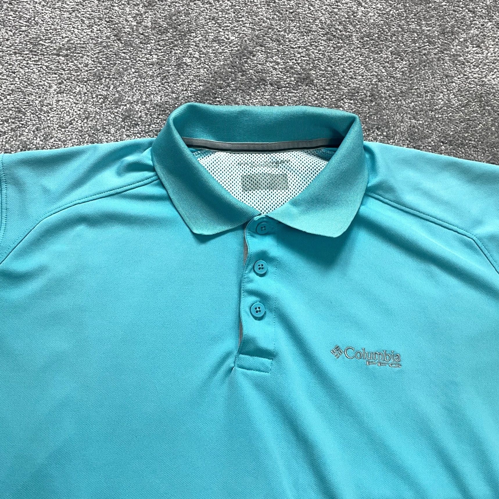 Vintage Columbia Polo Shirt Mens XL Blue Short Sleeve Collared PFG Omni-Shade Fishing Shirt Size US XL / EU 56 / 4 - 3 Thumbnail