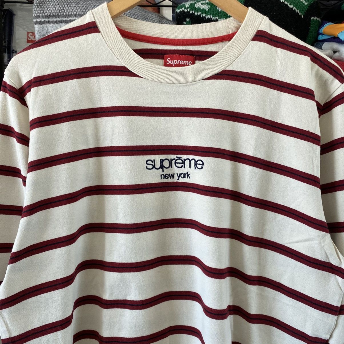 Supreme Supreme Classic Logo Longsleeve Top White 2015 Grunge Punk Size US L / EU 52-54 / 3 - 2 Thumbnail