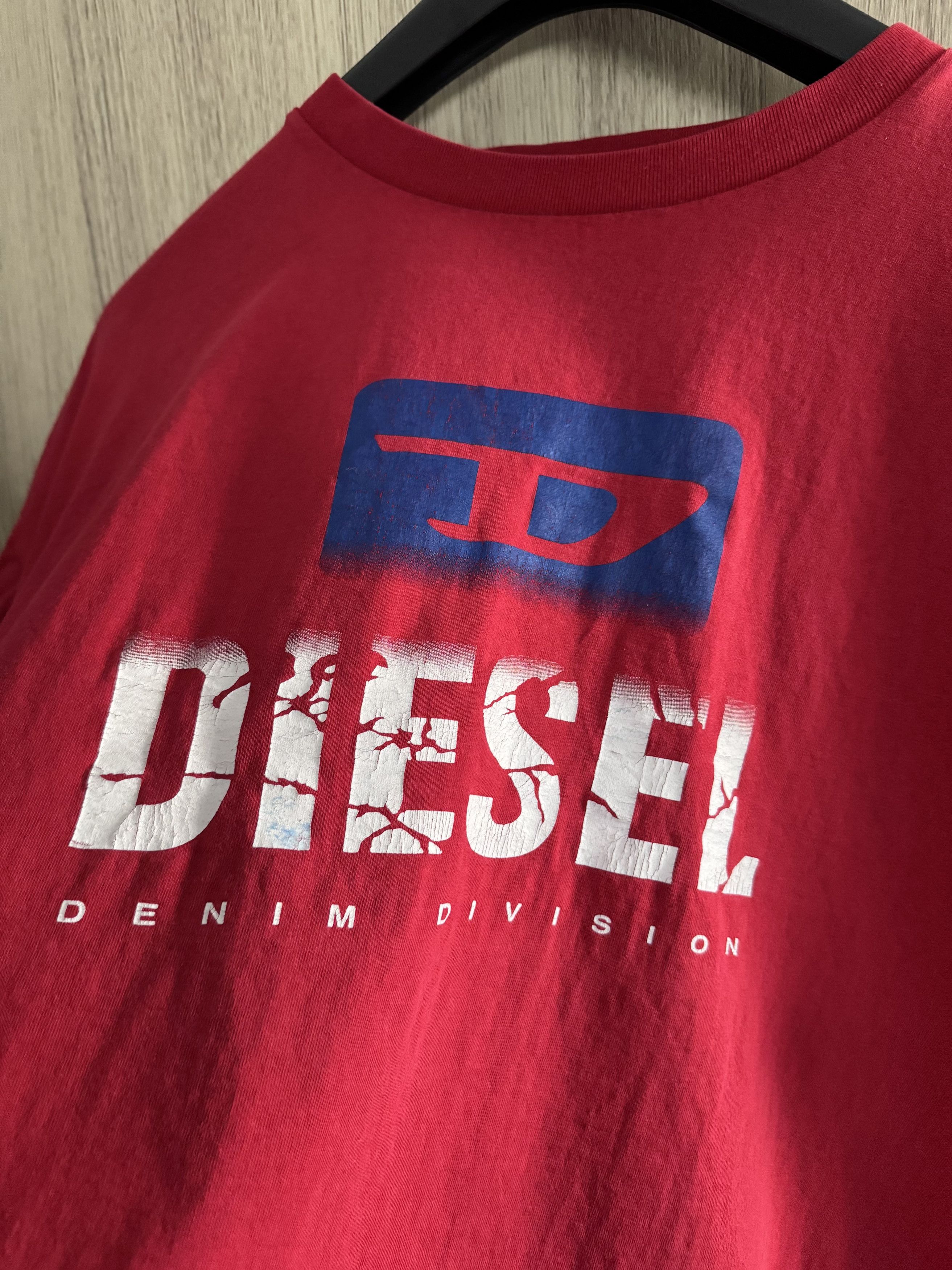 Diesel Vintage Diesel Y2K Hype Distressed T-shirt Wide Size US XL / EU 56 / 4 - 5 Thumbnail