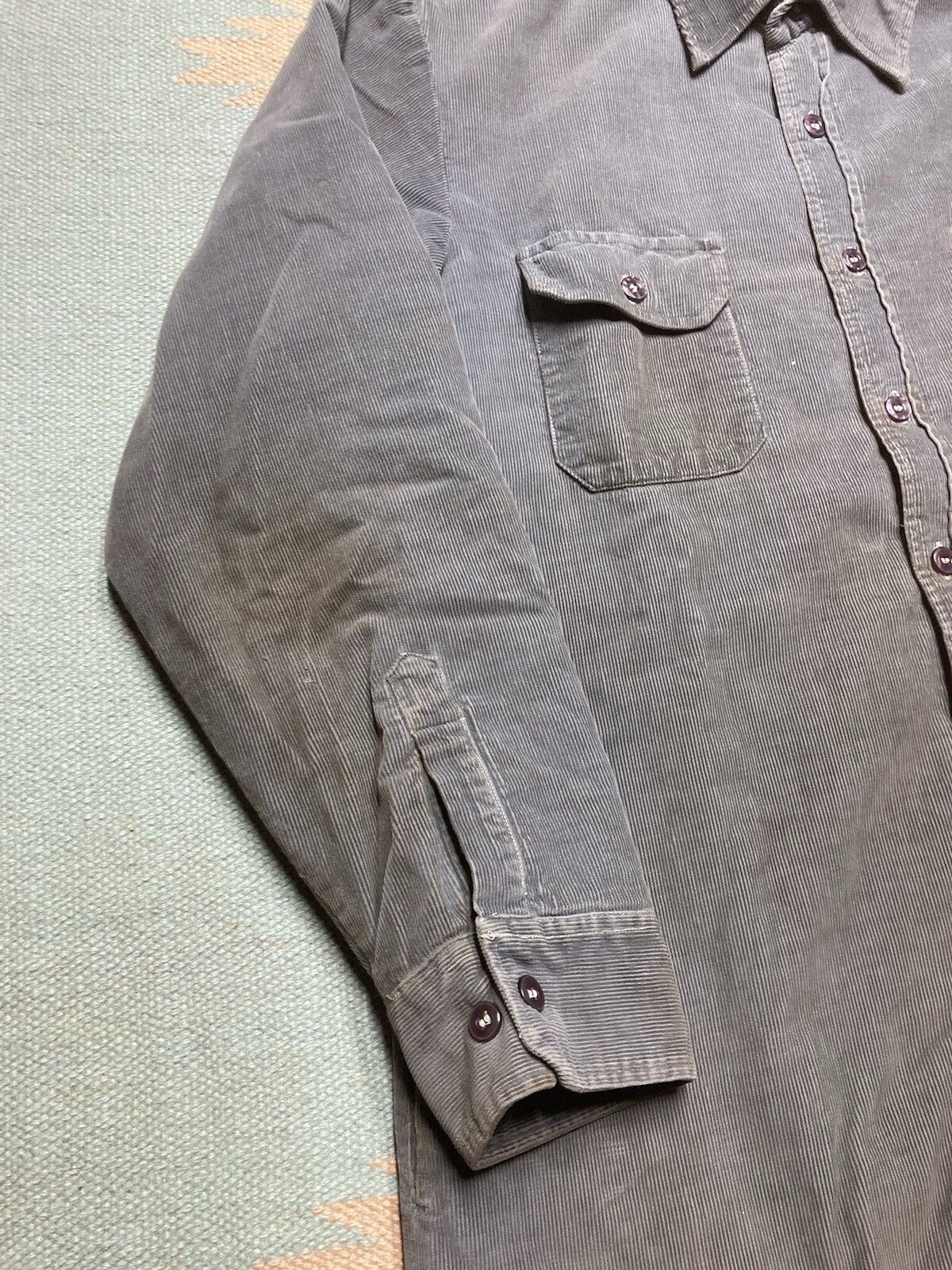 Vintage VTG 70s corduroy shirt jacket insulated Kmart distr cotton L Size US L / EU 52-54 / 3 - 3 Thumbnail