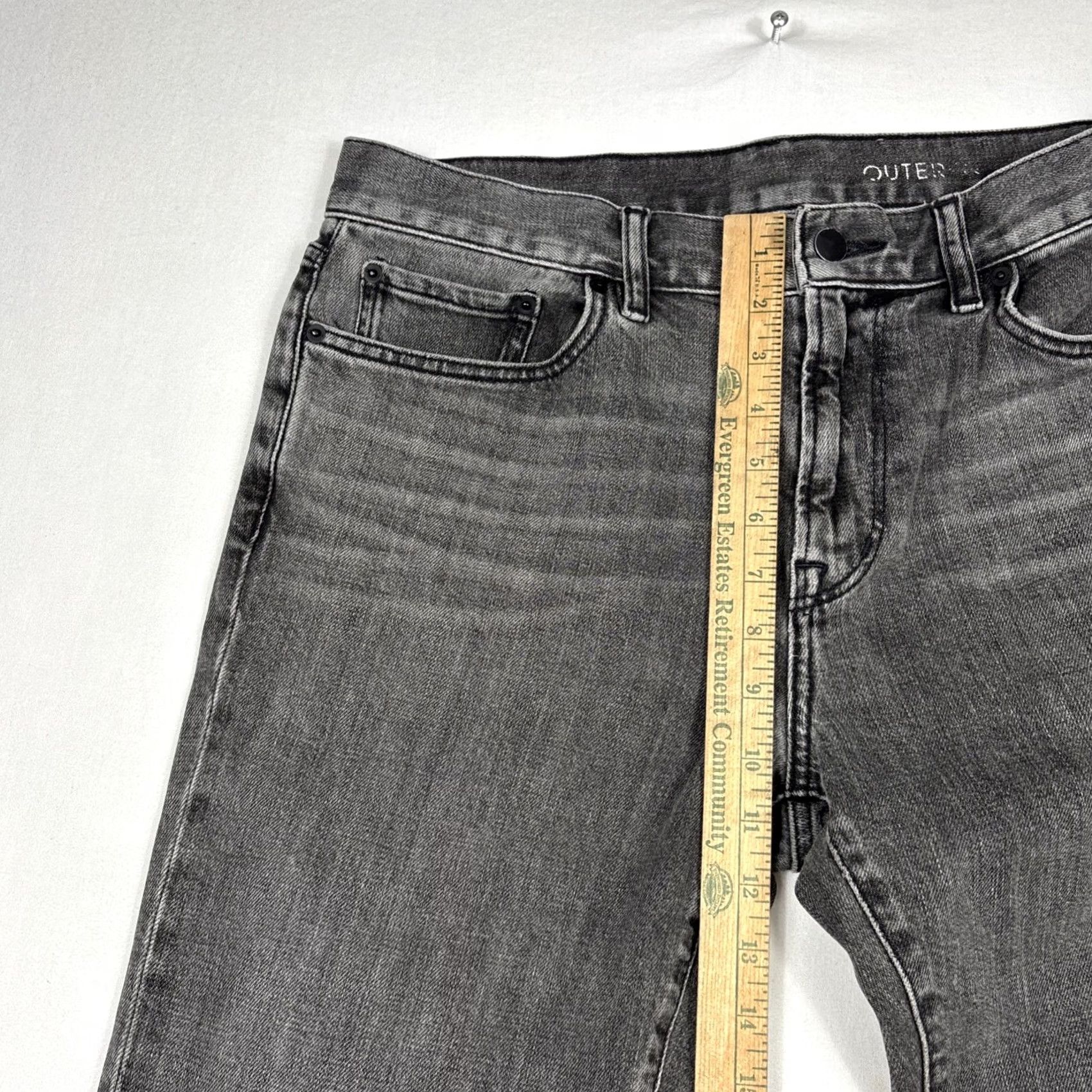 Outerknown Outerknown SEA Jeans Men's 32x20 Gray Stretch Straight Fit Cotton Denim 5-Pocket Regular Waist 30 Inseam Mid Rise Size US 32 / EU 48 - 6 Thumbnail
