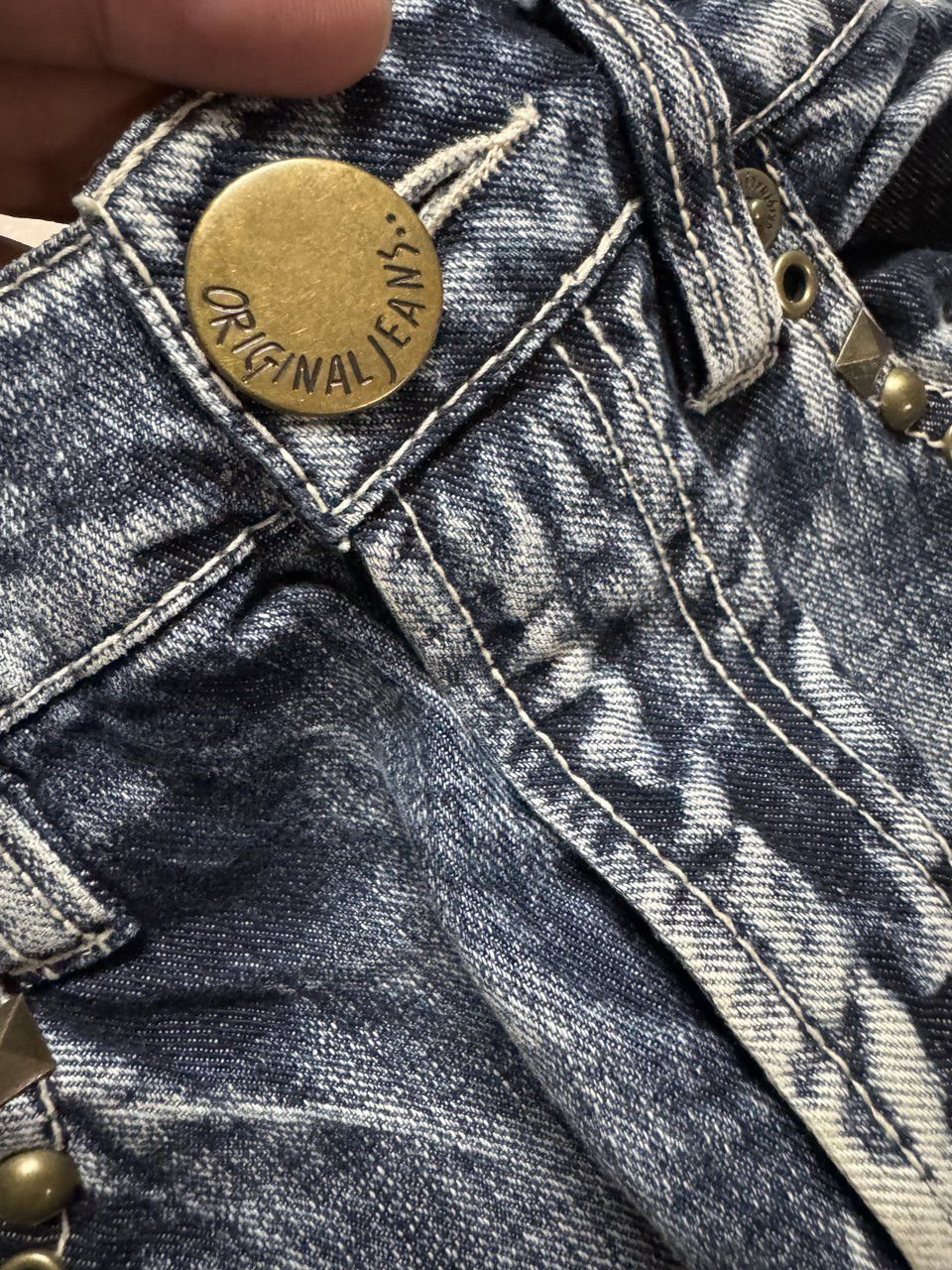 Seditionaries INSANE PUNK JEAN Japanese Washed Whisker Studded Distressed Size US 29 - 10 Thumbnail