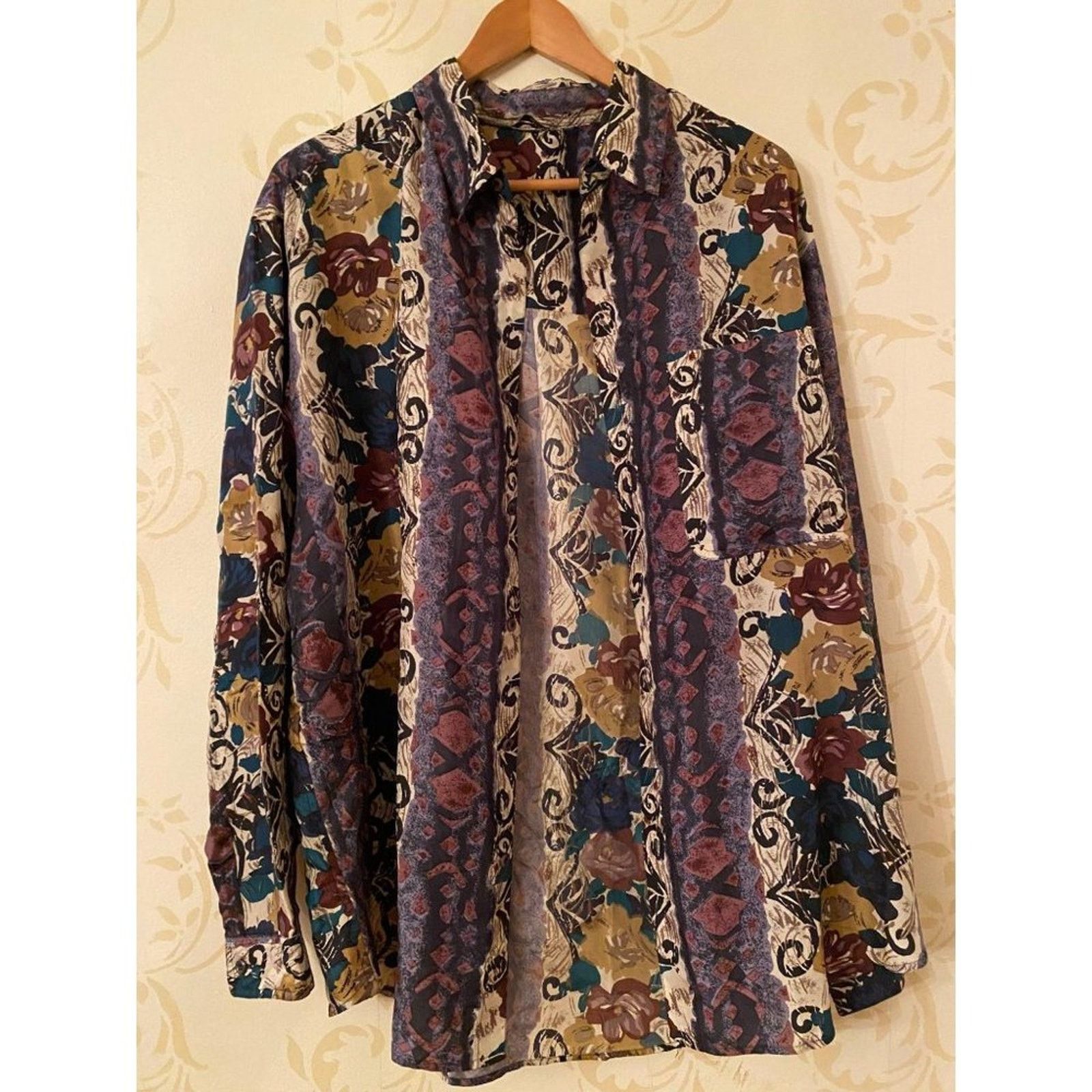 Designer Unbranded 100% Silk Stunning Shirt Mens Size US L / EU 52-54 / 3 - 1 Thumbnail