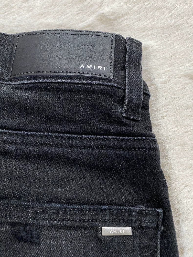 Amiri Amiri Washed black and blue cashew flower MX1 patchwork jea Size US 30 / EU 46 - 3 Thumbnail