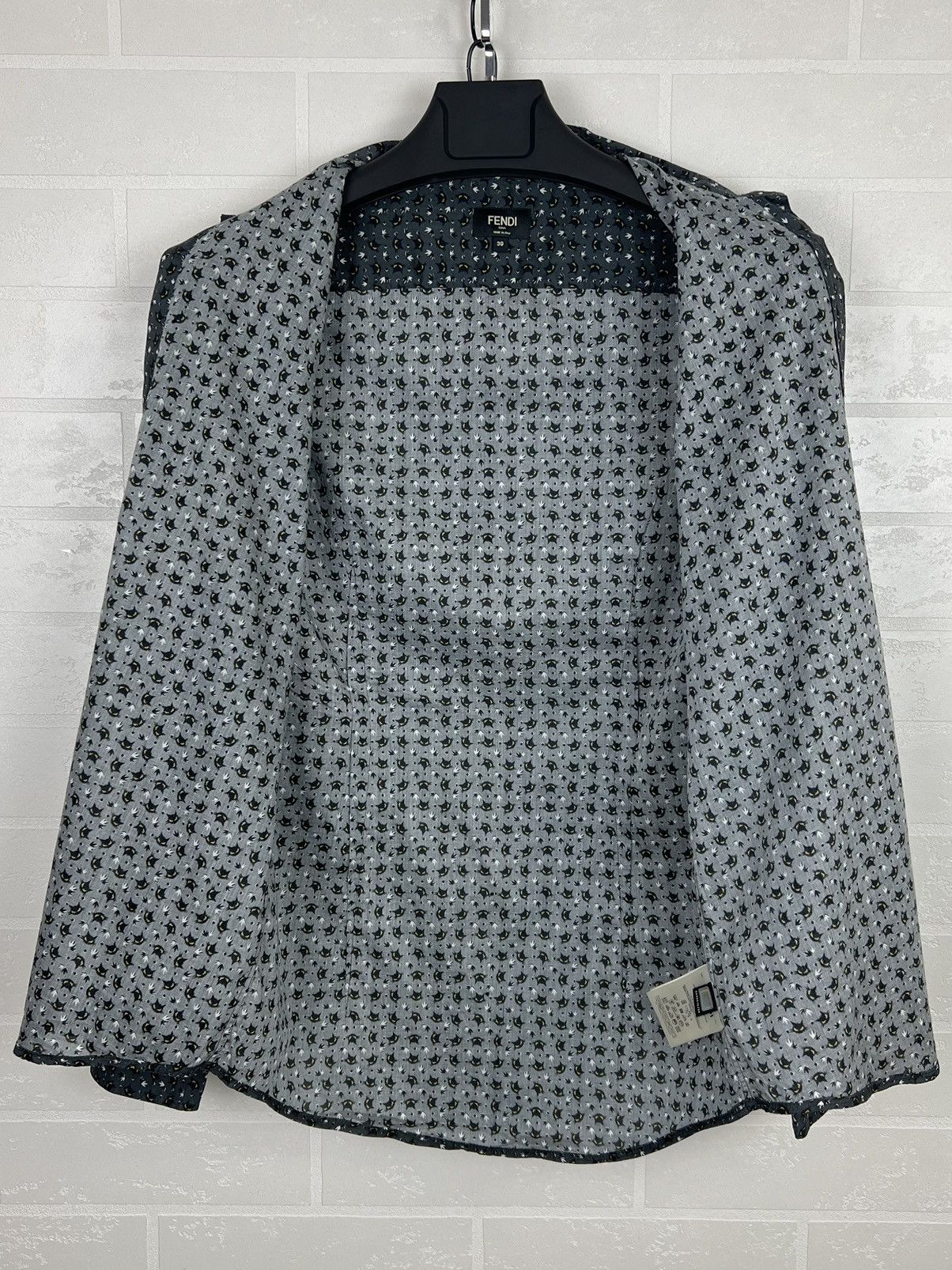 Fendi FENDI ROMA Shirt Button Up Monogram Monster Cat Eyes Pattern Size US S / EU 44-46 / 1 - 11 Thumbnail