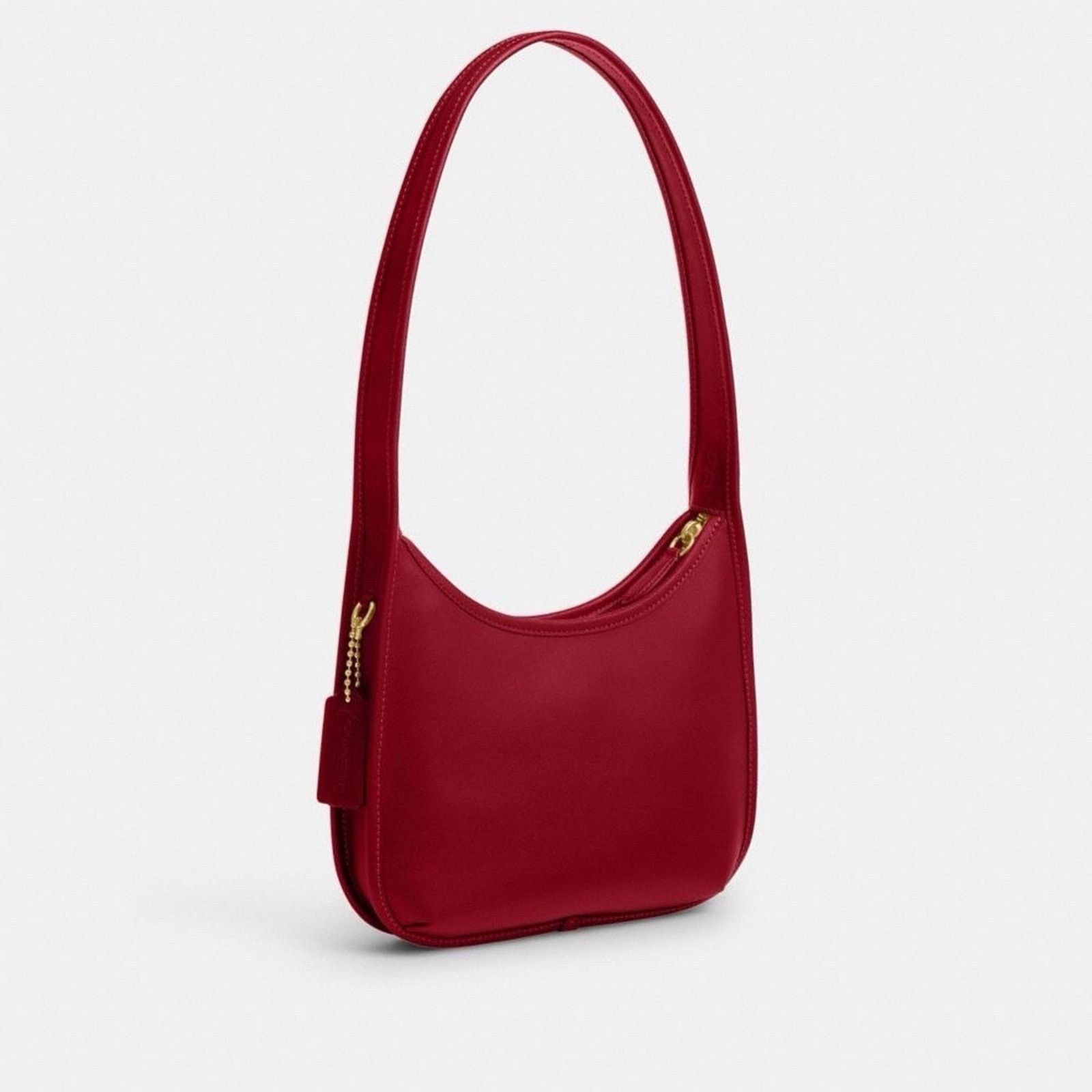 Coach NWT Coach Curve Zip Shoulder Bag Leather CAF11 Ruby Size ONE SIZE - 8 Thumbnail