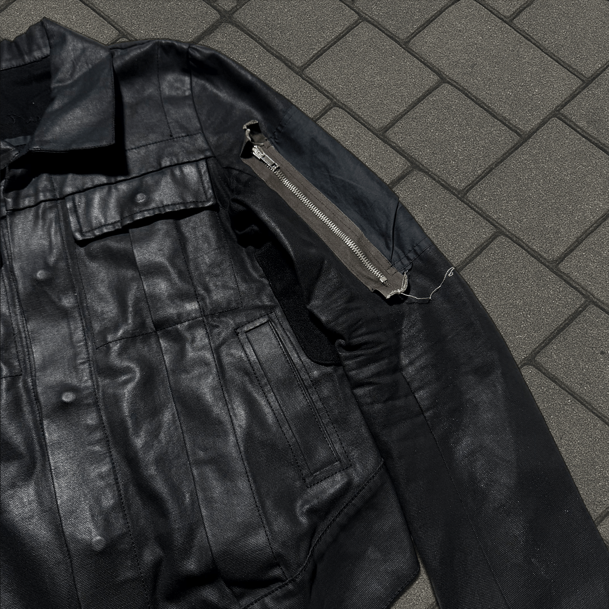 Rick Owens SS03 Rick Owens 'Suckerball' Reconstructed Wax Jacket Size US XS / EU 42 / 0 - 2 Thumbnail