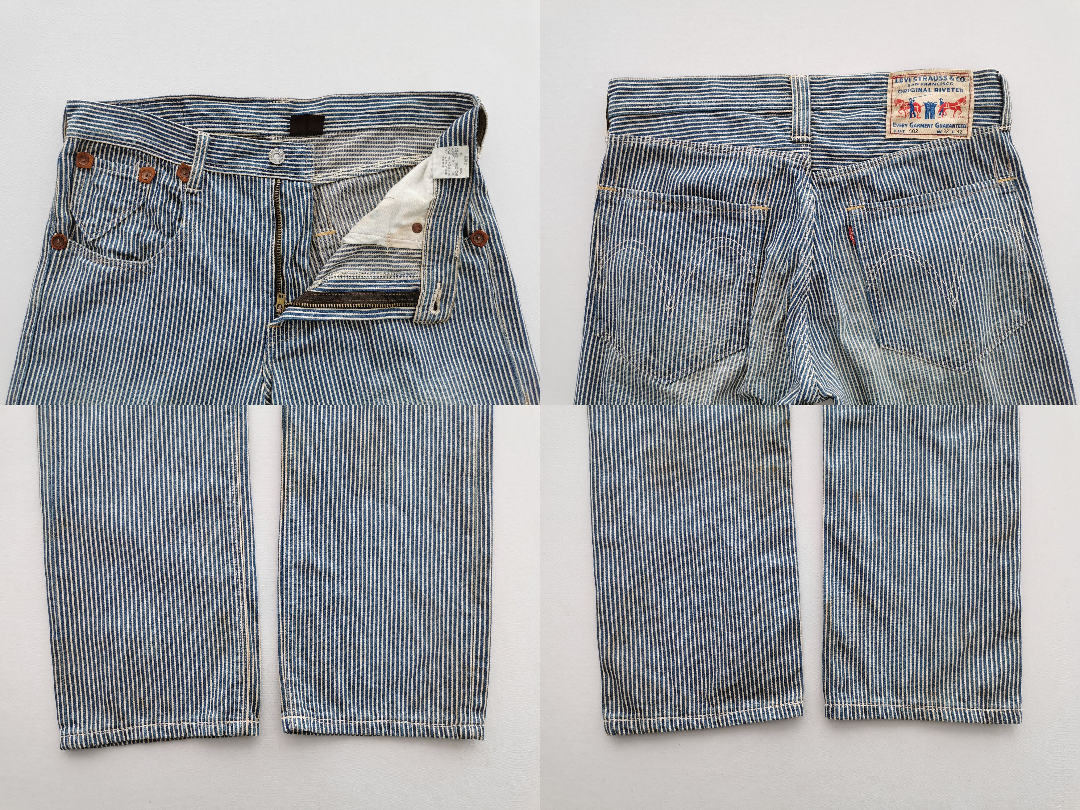 Levi's Distressed Levis 502 Hickory Denim Pants Size 34 Size US 34 / EU 50 - 4 Thumbnail