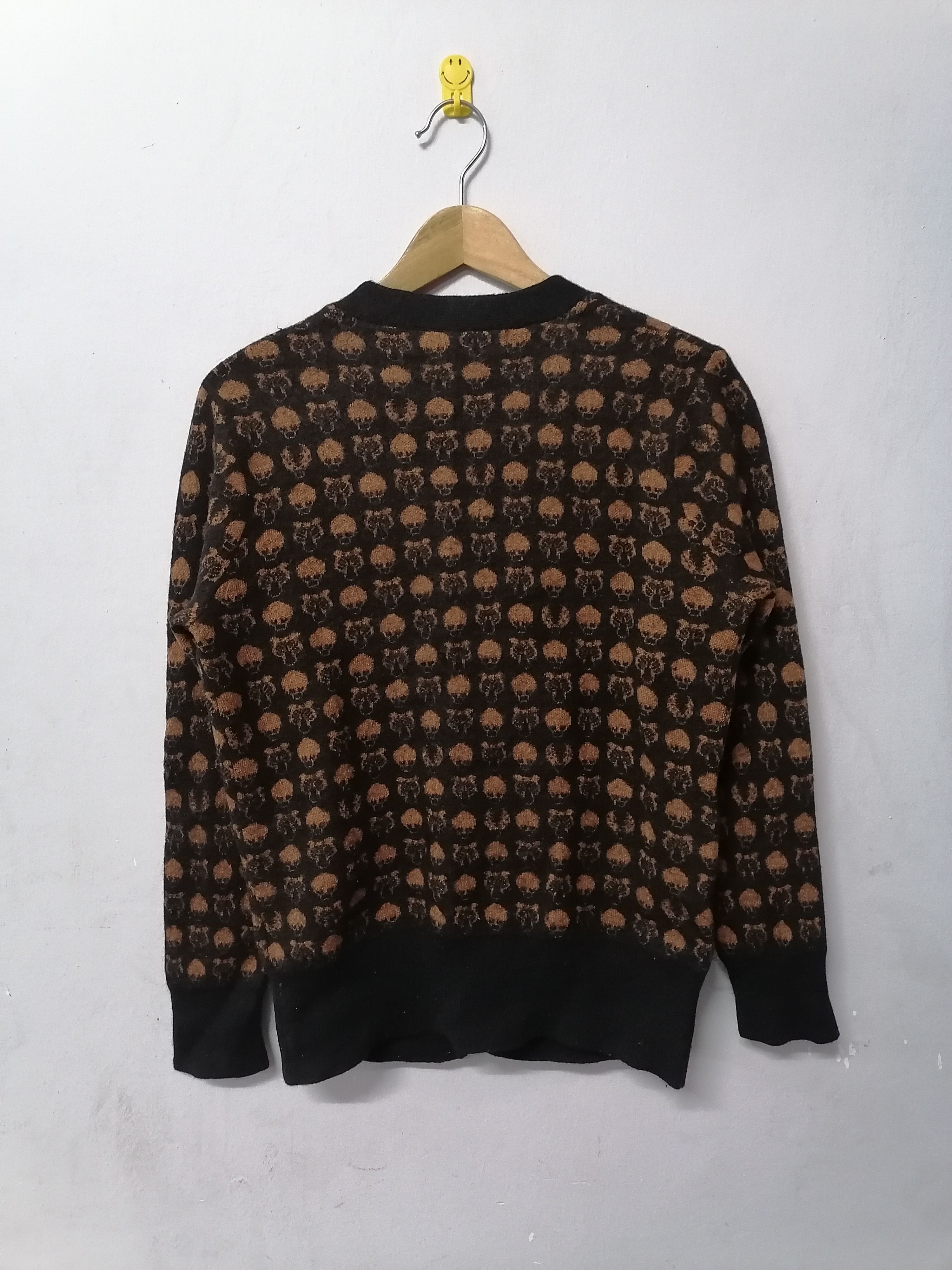 Designer × Issey Miyake × mercibeaucoup Mercibeaucoup By Issey Miyake Skull Print Wool Cardigan Size US S / EU 44-46 / 1 - 4 Thumbnail