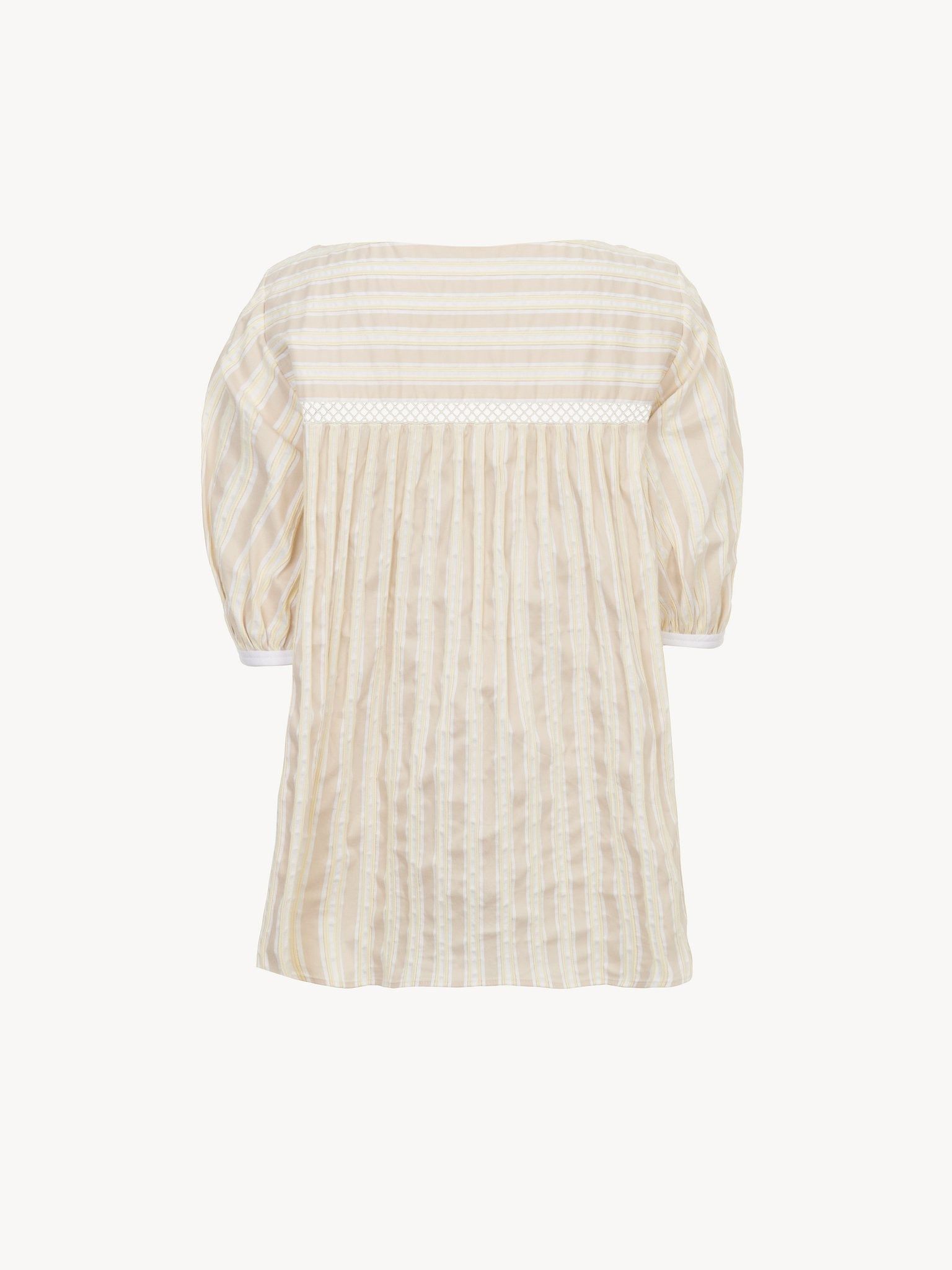 Chloe o1loc1c10425 Boat-Neck Top For Women in Beige/Multicolor Size XL / US 12-14 / IT 48-50 - 6 Thumbnail