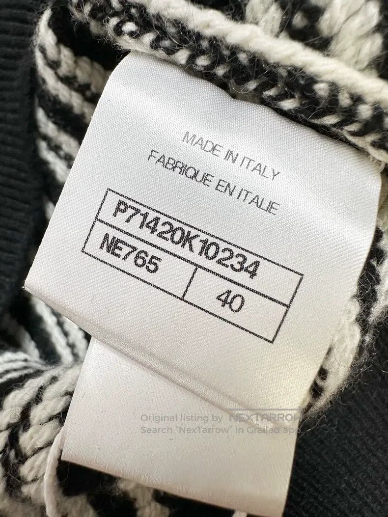 Chanel Chanel 21B black and white colour block oblique stripe sha Size S / US 4 / IT 40 - 6 Thumbnail