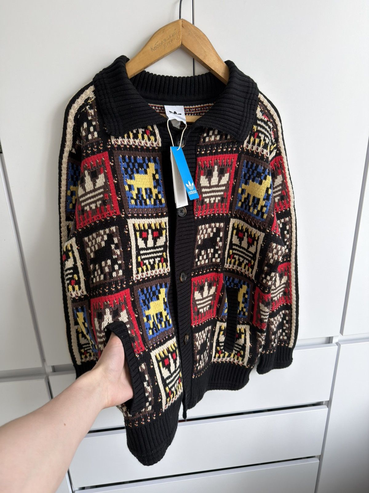 Adidas Adidas Originals CNY Year Of The Horse Knit Cardigan Sweater Size US L / EU 52-54 / 3 - 3 Thumbnail