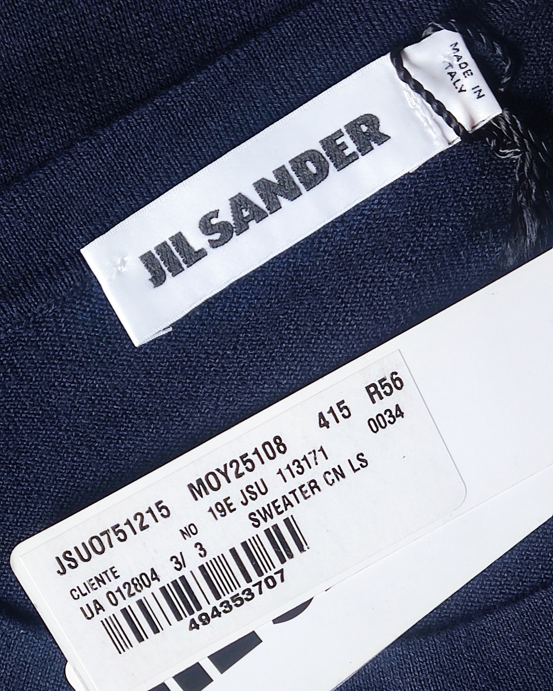 Jil Sander Weightless cotton jumper with a cashmere blend JIL SANDER Size US XL / EU 56 / 4 - 6 Thumbnail