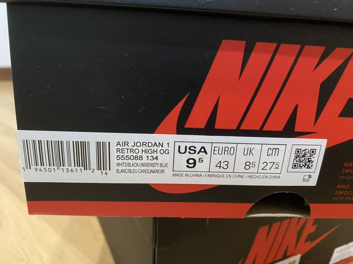 Jordan Brand × Nike Jordan 1 Retro High OG University Blue Size US 9.5 / EU 42-43 - 8 Thumbnail