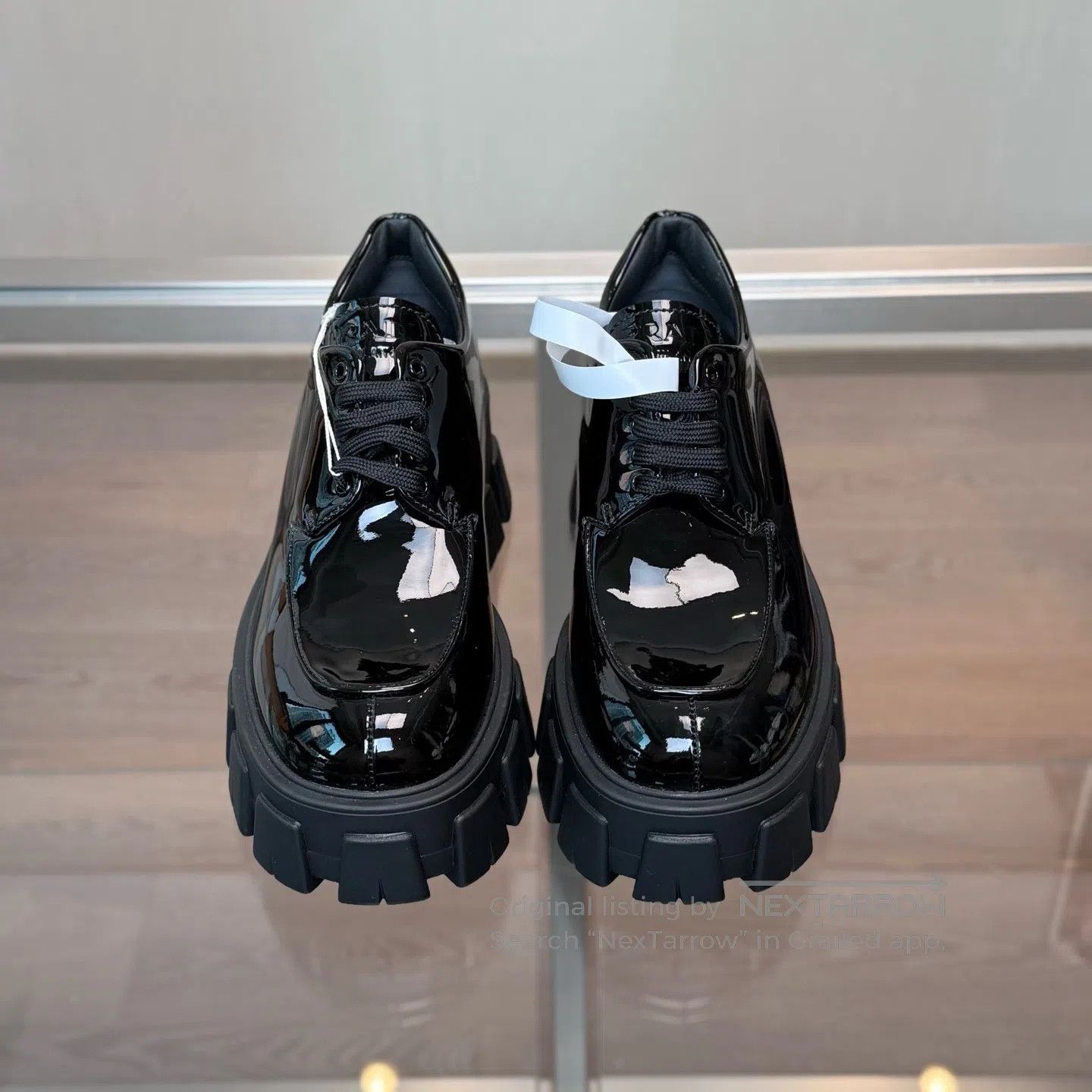 Prada Prada Monolith lacquered, glossy, thick-soled loafers Size US 6 / IT 36 - 2 Thumbnail