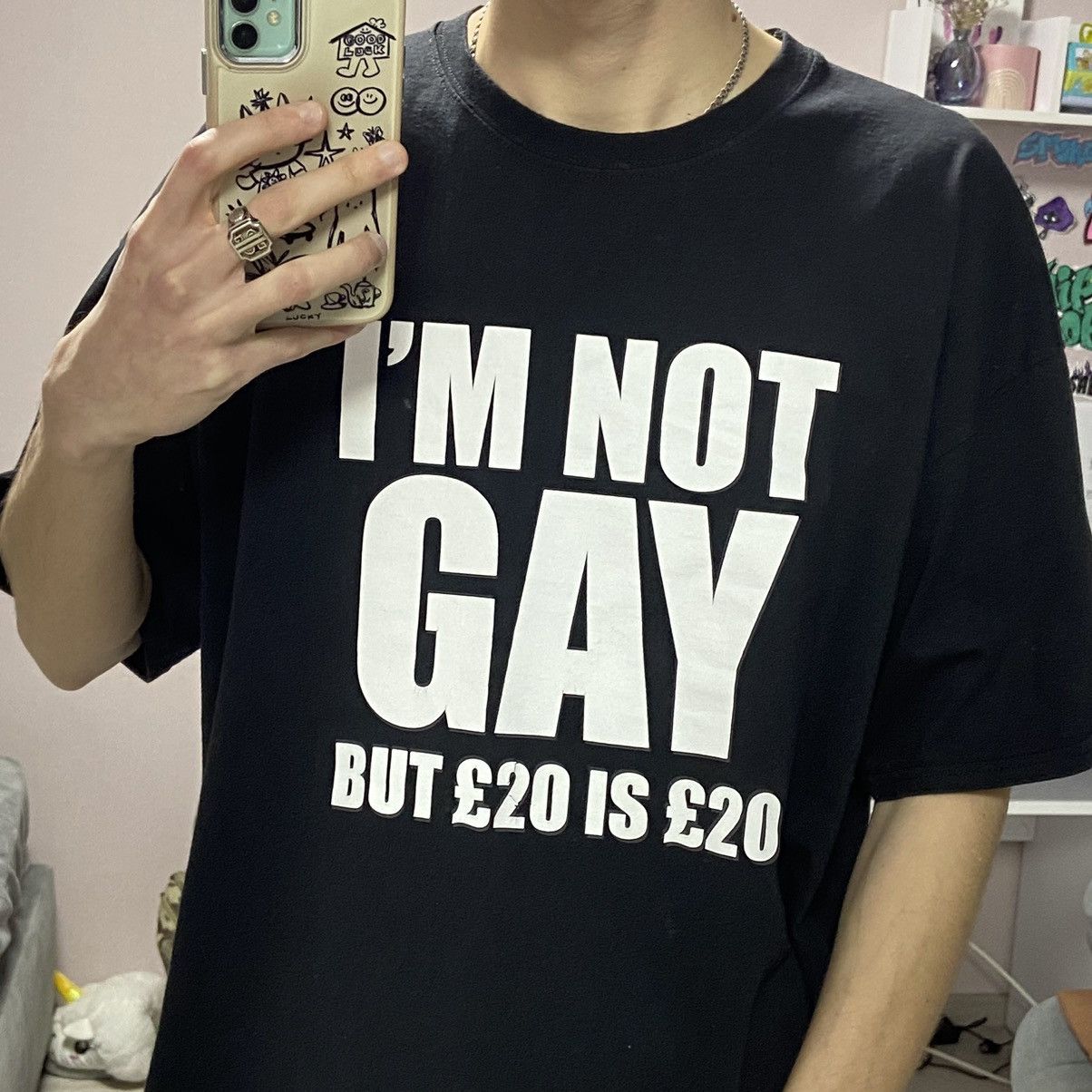 Vintage 📌 Vintage Adult “I’m not Gay” Humor Y2K Tee Size US XXL / EU 58 / 5 - 2 Thumbnail