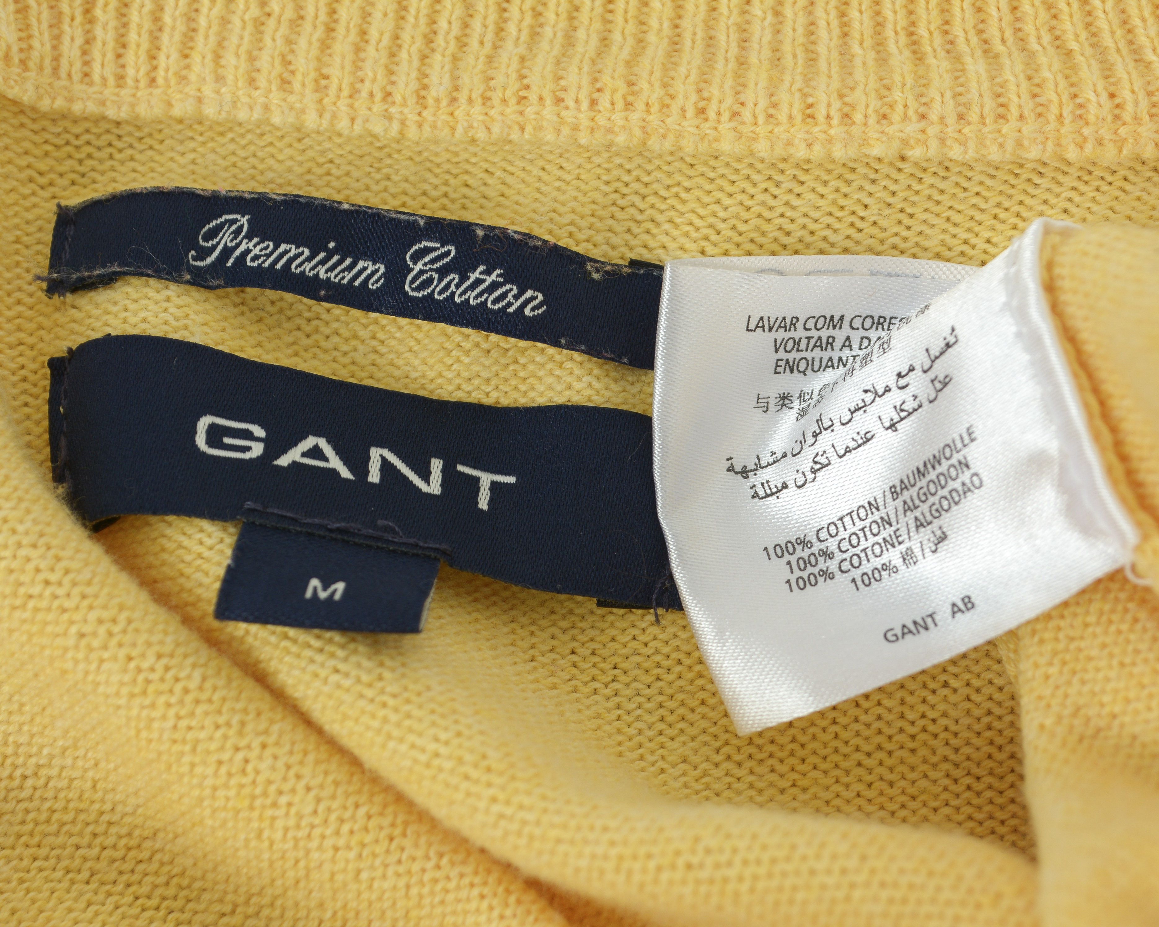 Gant GANT Sweater Cotton V-Neck Pullover Jumper Thin Knit Top Size US M / EU 48-50 / 2 - 5 Thumbnail