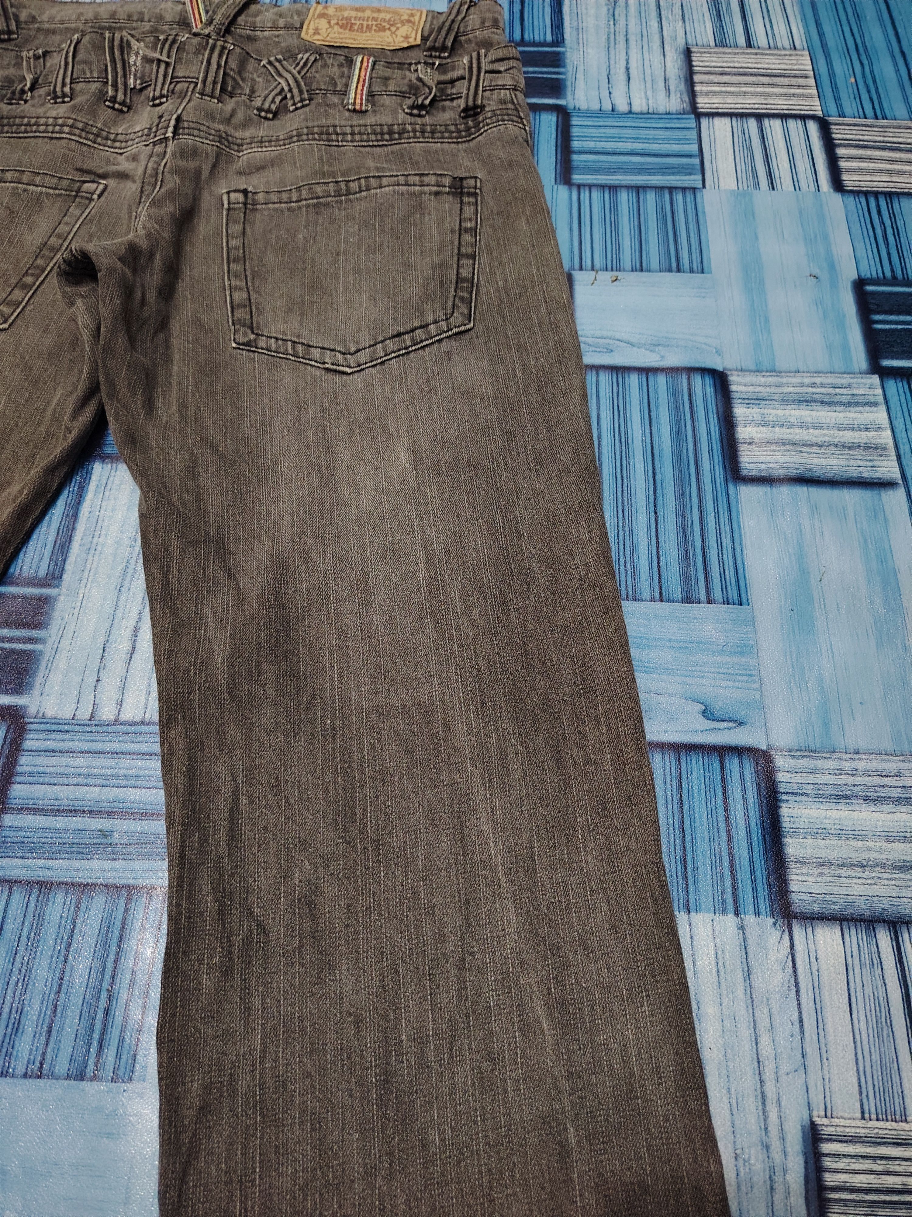 Who Decides War Vtg Japan Assured Joy Double Waist jeans Distressed Jeans Size US 32 / EU 48 - 22 Thumbnail
