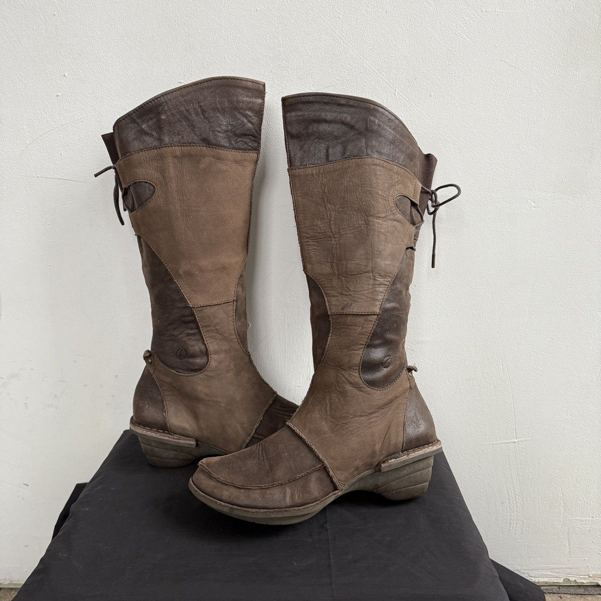 Other Vintage Y2K Tamaris Fairy Core Leather Brown Knee High Boots Size US 7 / IT 37 - 5 Thumbnail