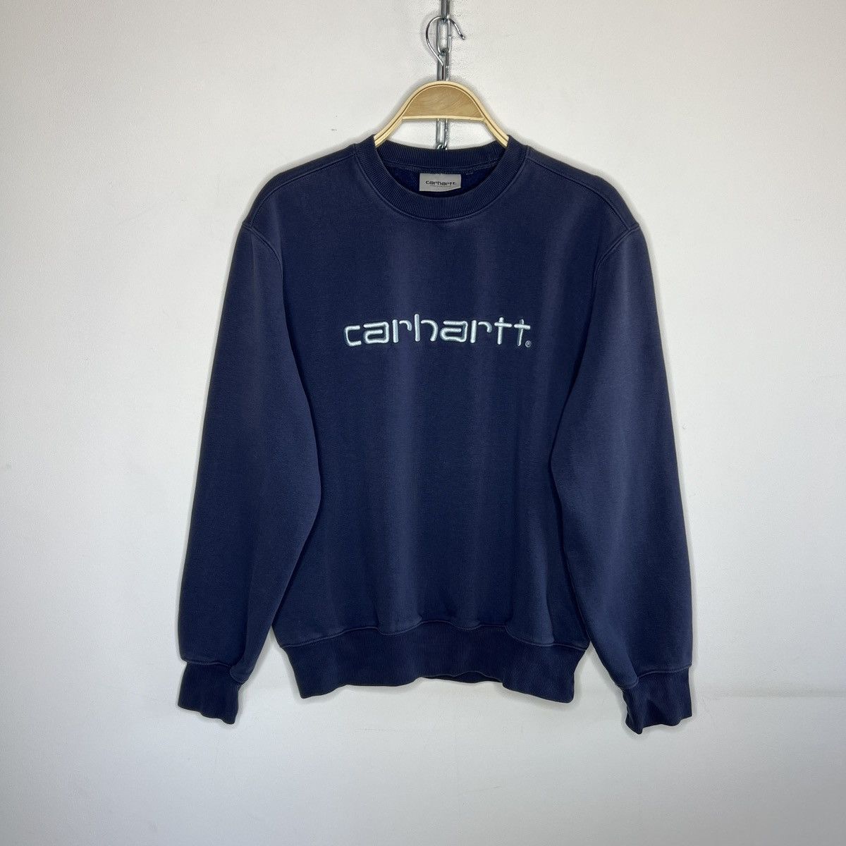 Carhartt × Vintage Vintage Carhartt Spellot Crew Neck Navy Sweatshirt Size US M / EU 48-50 / 2 - 1 Thumbnail