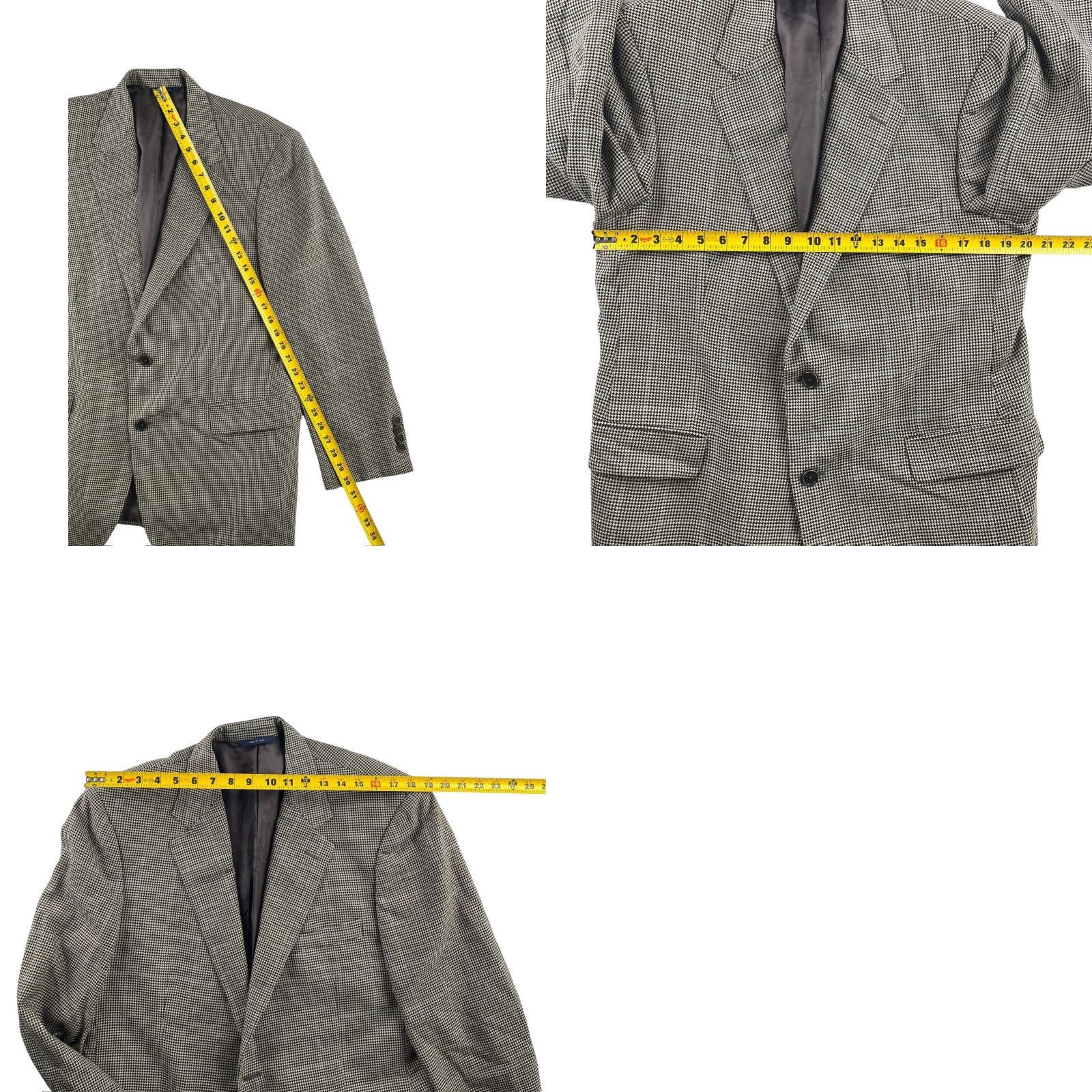 Brooks Brothers Brooks Brothers Blazer Jacket Mens Wool Brown Houndstooth 42 Regular Italy Notch 2-Button Single-Vented Size 42R - 8 Thumbnail