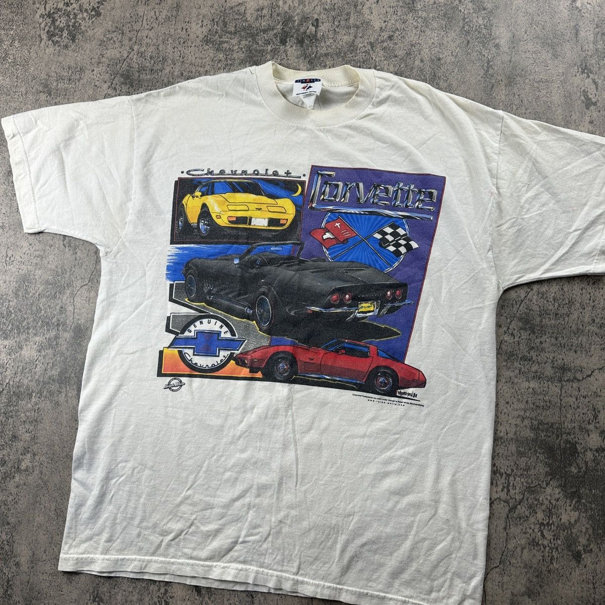 Chevrolet × Jerzees × Vintage Vintage 90s Chevrolet Corvette T Shirt Size US L / EU 52-54 / 3 - 8 Thumbnail