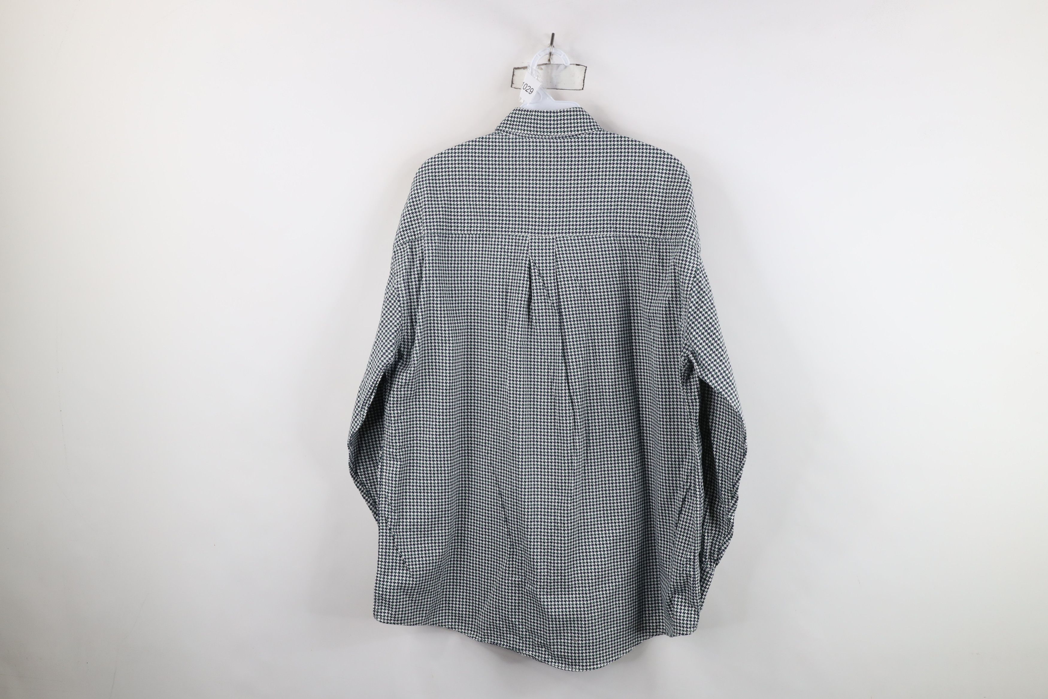 Vintage Vintage 90s Streetwear Houndstooth Collared Button Shirt Size US L / EU 52-54 / 3 - 8 Thumbnail