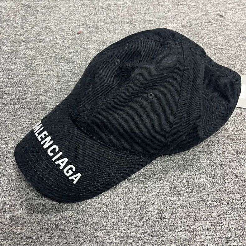 Balenciaga Balenciaga Black monogrammed embroidered logo baseball cap Size ONE SIZE - 3 Thumbnail
