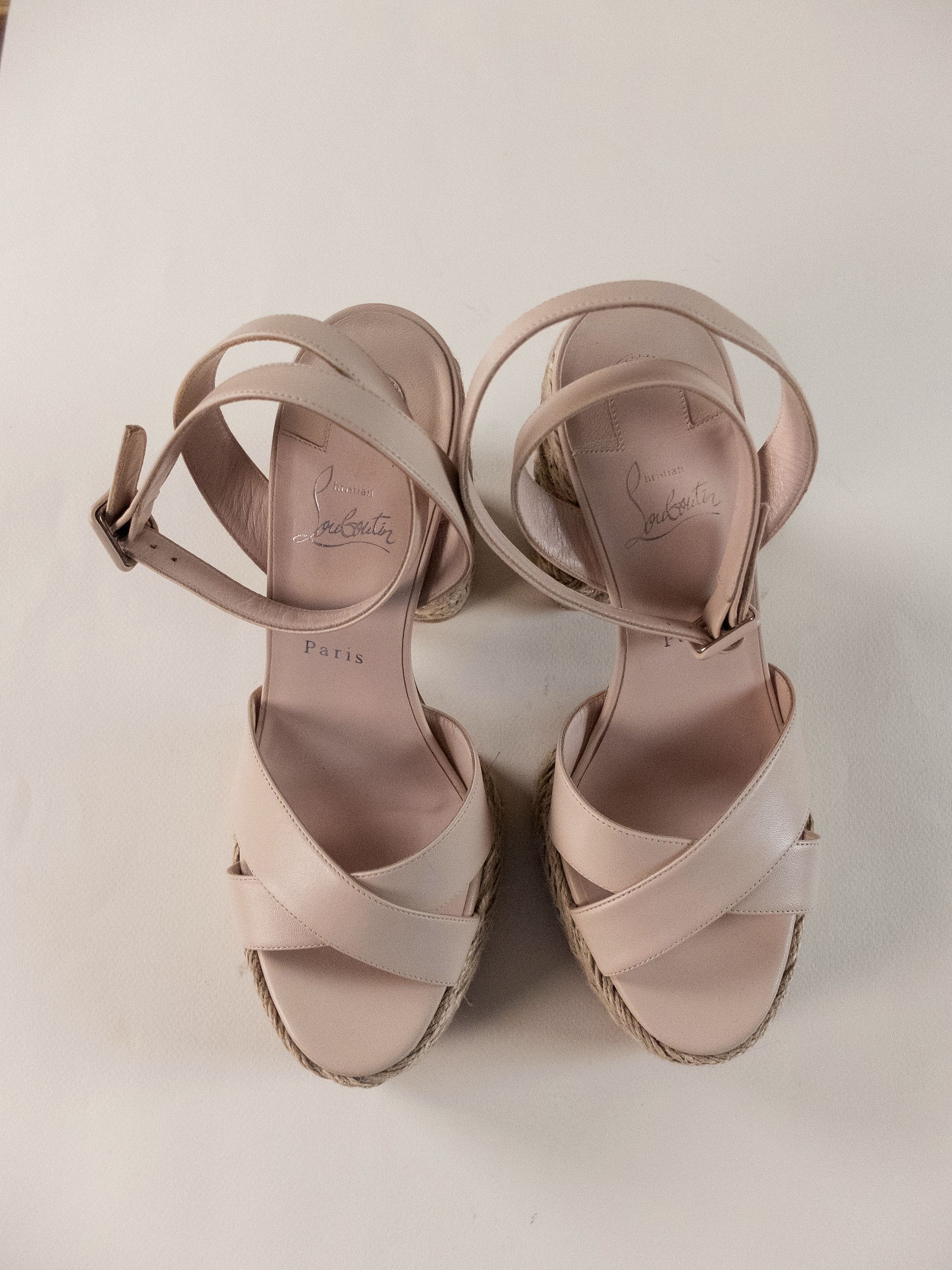 Christian Louboutin CHRISTIAN LOUBOUTIN Super Mariza nude leather sandals Size US 10 / IT 40 - 4 Thumbnail