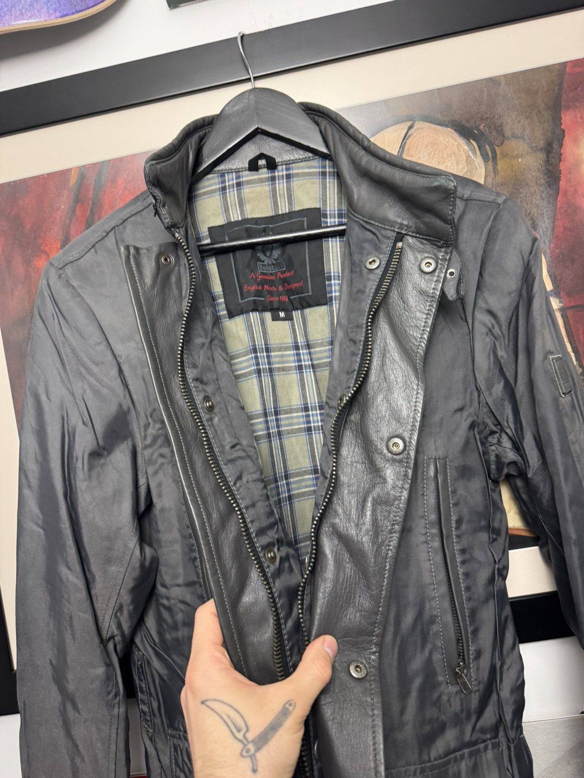 Belstaff Belstaff waxed jacket vintage casual distressed leather rare Size US M / EU 48-50 / 2 - 7 Thumbnail