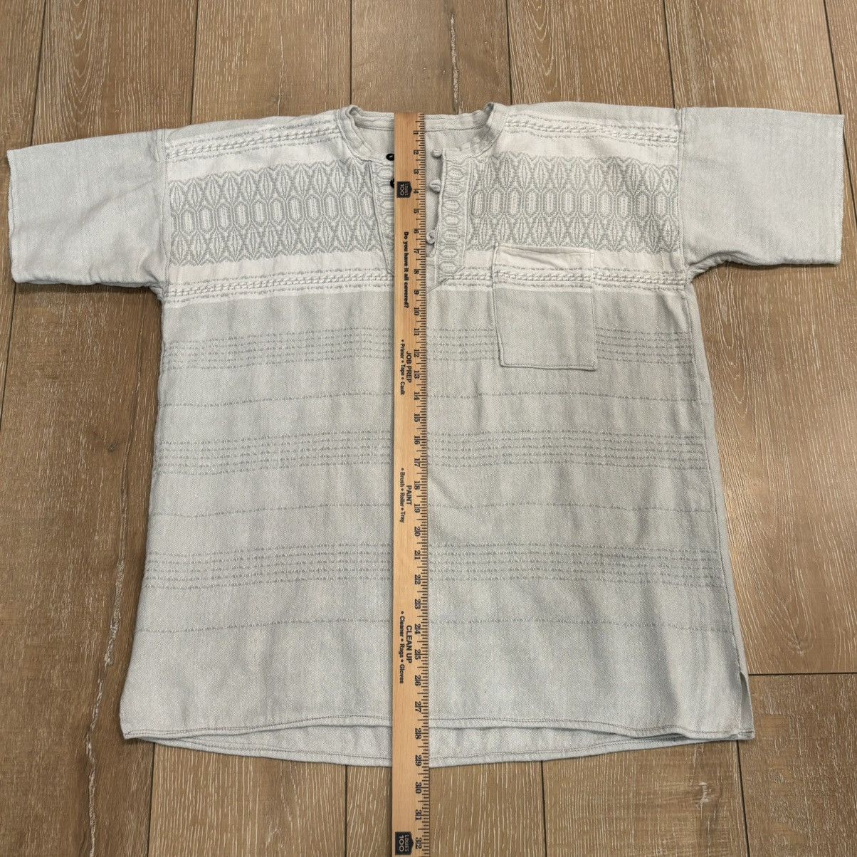 Other Artisan Handwoven Textured Cotton Henley - XL - Boho No Tags Size US XL / EU 56 / 4 - 8 Thumbnail