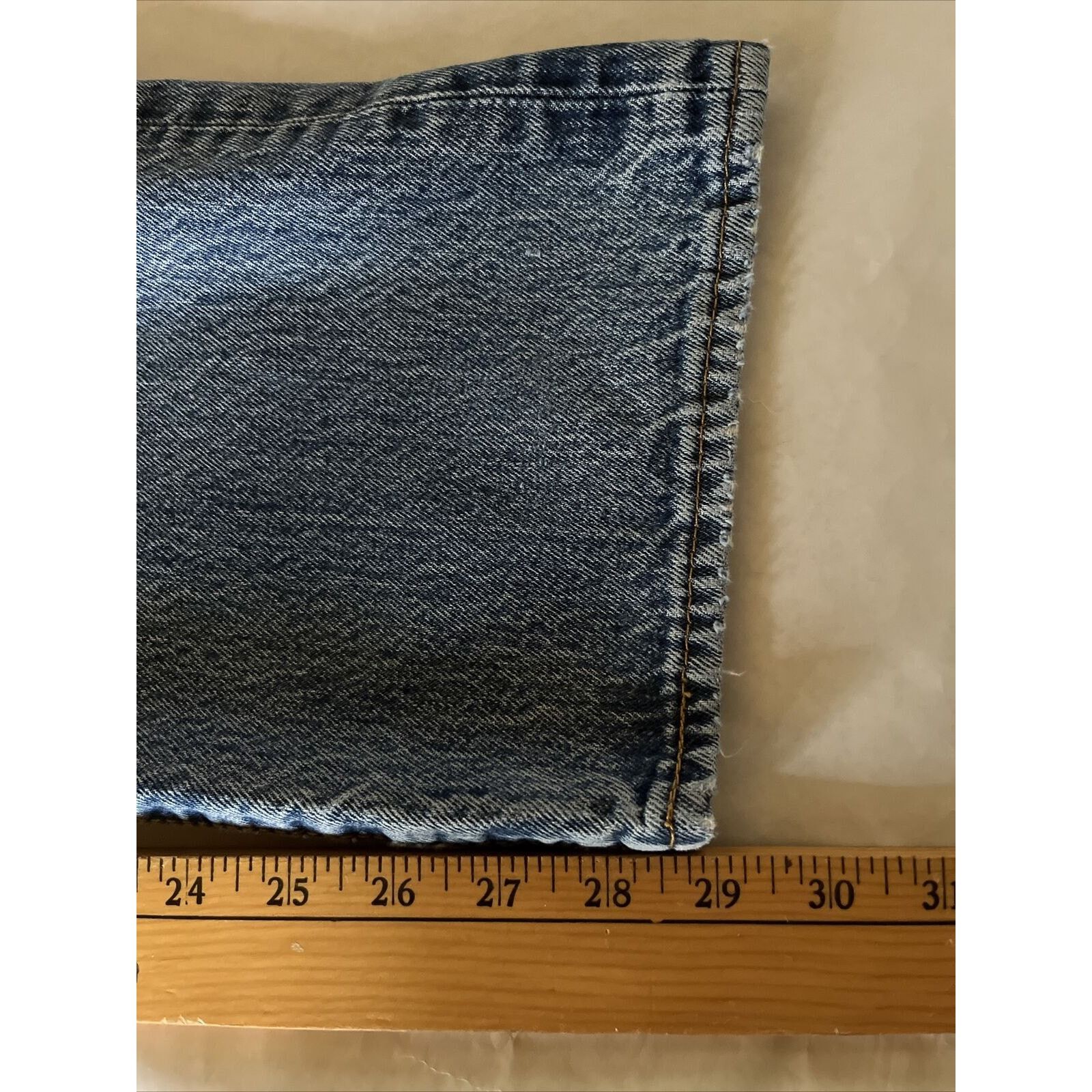 Levi's Levis 501 Jeans 38x30 Blue Denim Button Med Wash Distressed Size US 38 / EU 54 - 6 Thumbnail
