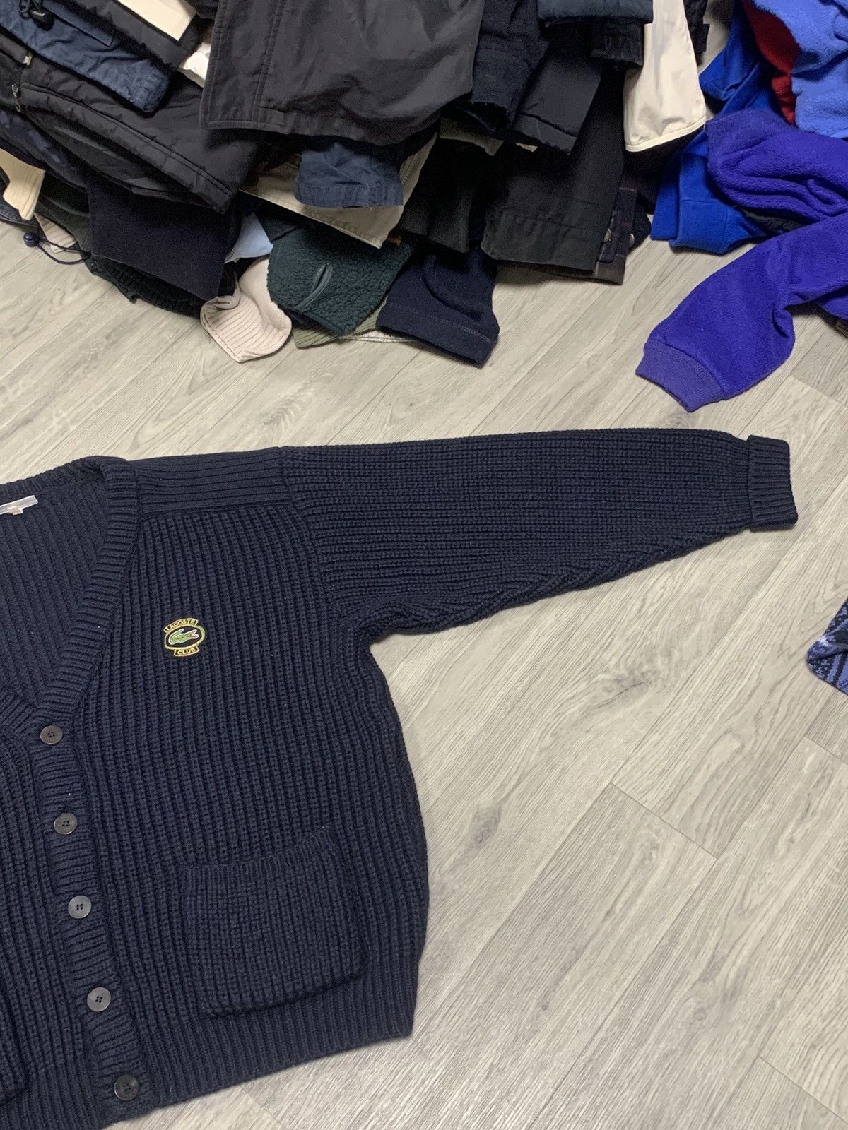 Lacoste Rare Vintage Lacoste 80s Club Crewneck Cardigan Sweater Size US XL / EU 56 / 4 - 3 Thumbnail
