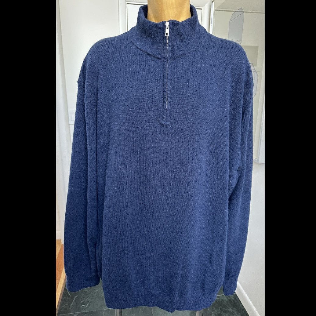 Quince QUINCE 100% CASHMERE SWEATER NAVY BLUE QUARTER ZIP XXXL 3XL Size US XXL / EU 58 / 5 - 1 Thumbnail
