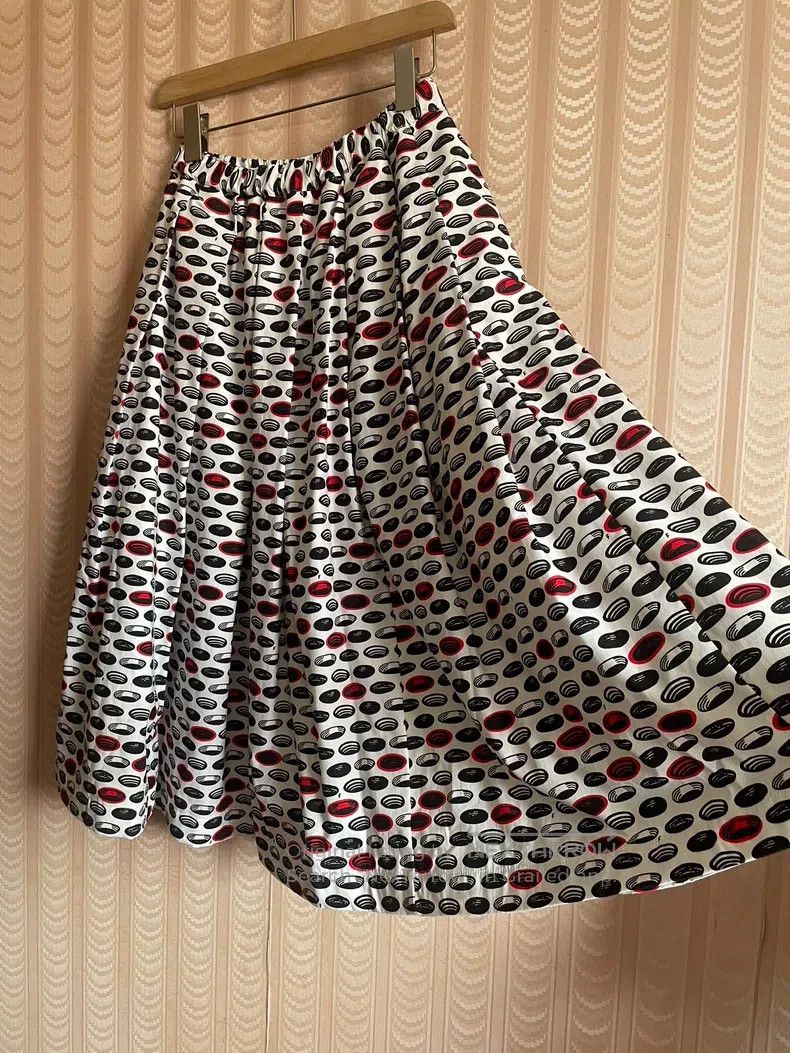 Other Comme Des Garcons size XS Dark Black Polka Dot Stone Print Size 23" - 3 Thumbnail