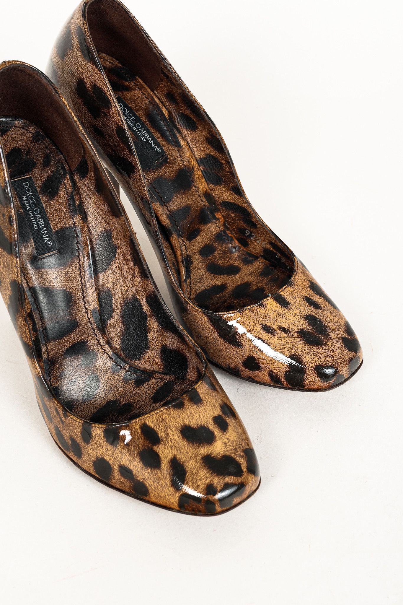 Dolce & Gabbana Dolce & Gabbana Brown Leopard Patent Leather Pumps Size US 9 / IT 39 - 6 Thumbnail