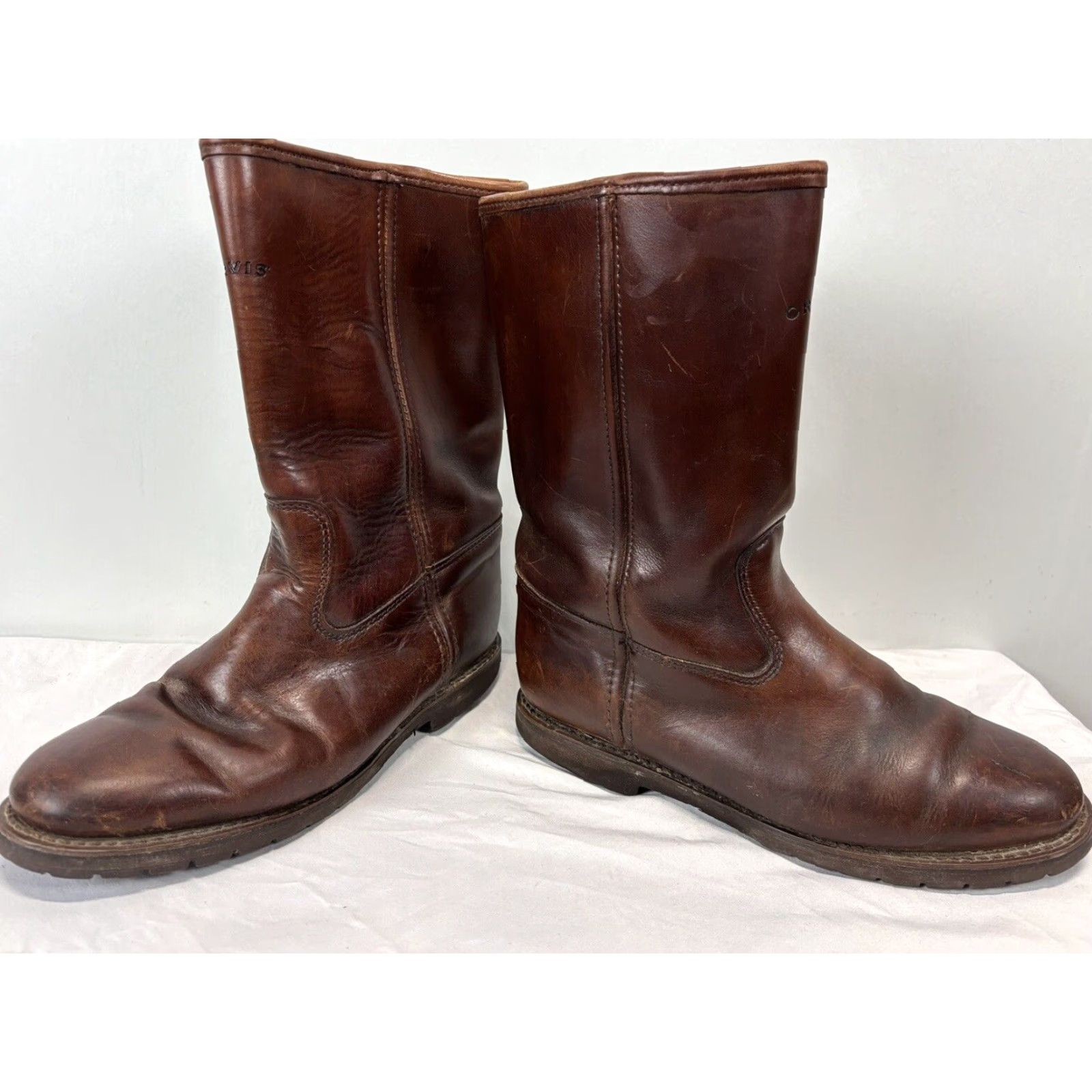 Orvis VINTAGE Orvis Men’s Chukka Boots Leather Mid-Calf Casual Fall Winter US 9 Brown Zipper Made USA Size US 9 / EU 42 - 2 Thumbnail