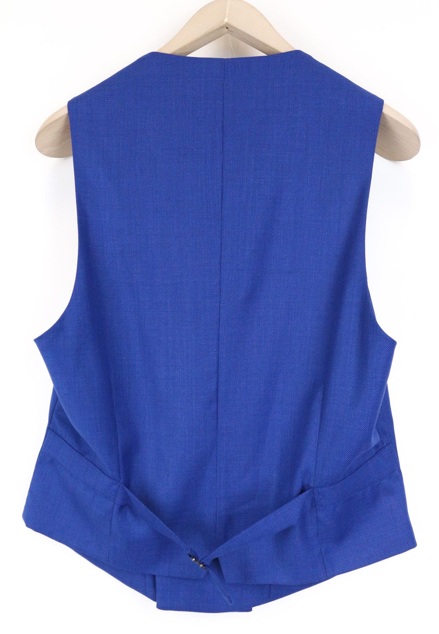 Suitsupply FERRARA UK38R Blue Slim Wool Melange Waistcoat 75646 Size 38R - 2 Thumbnail