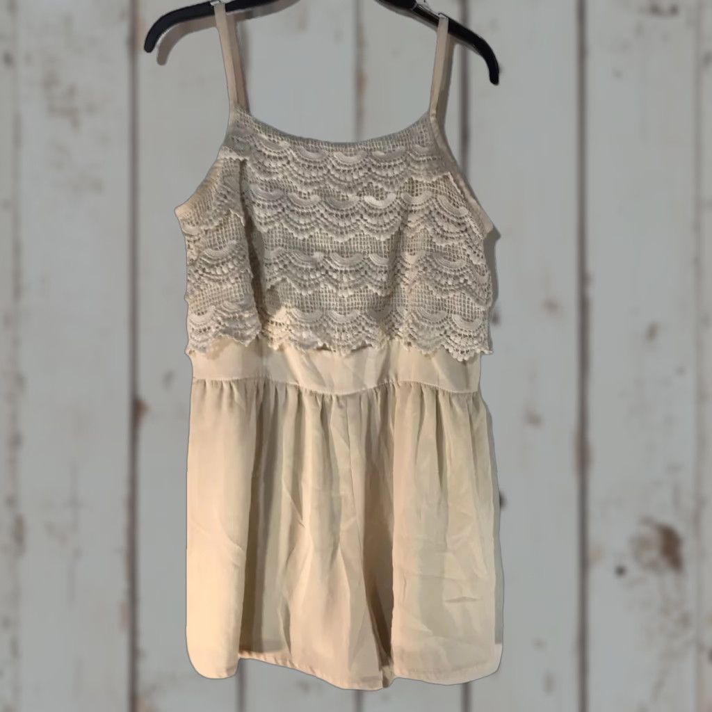 Vintage Monteau Ivory Strappy Crochet Jumpsuit Womens Size XL Size XL / US 12-14 / IT 48-50 - 1 Thumbnail