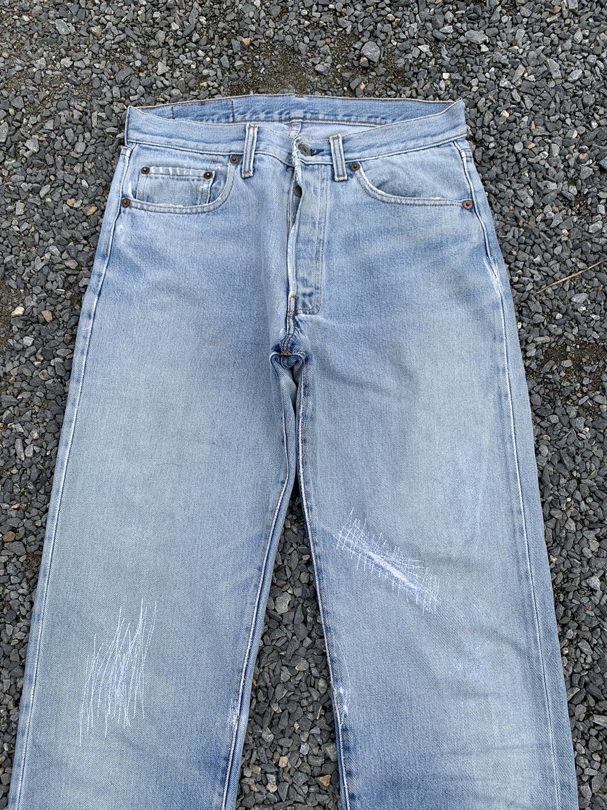 Levi's VINTAGE LEVIS 501 RINDEM 80’s USA FADED DISTRESSED DENIM Size US 29 - 6 Thumbnail