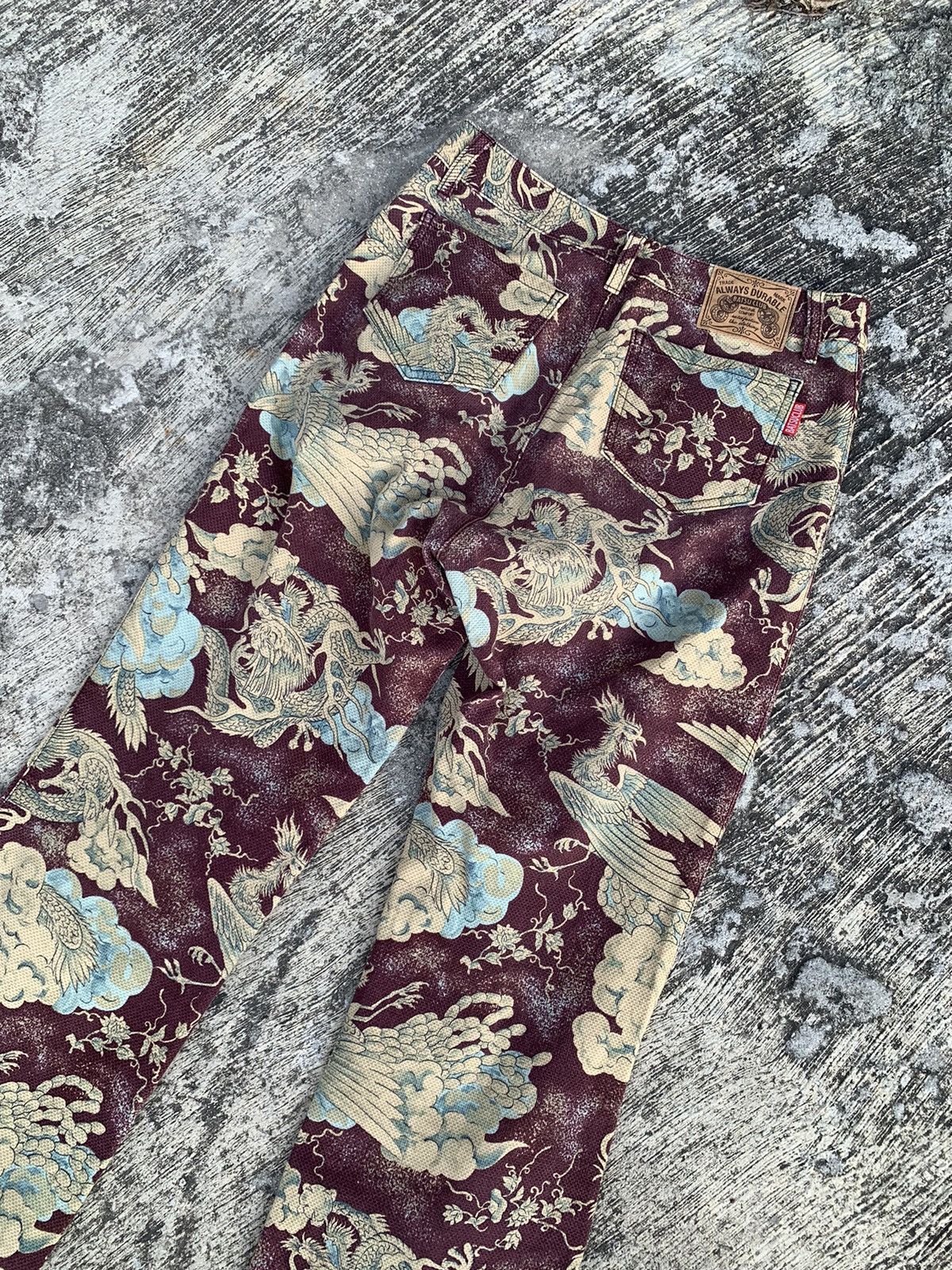 Hysteric Glamour Rare 🔥 Flare Batsu club overprinted/full printed dragon Size 28" / US 6 / IT 42 - 14 Thumbnail