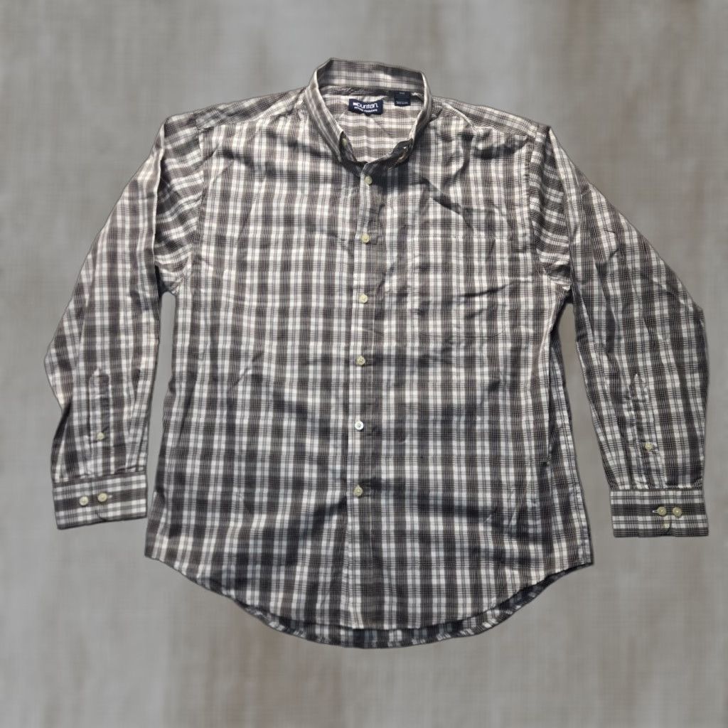 Vintage Puritan Shirt Plaid Button-Up Short Sleeve Adult Men L Brown 42/44 Button-Up Shirt Plaid Mens L Brown 42/44 Size US L / EU 52-54 / 3 - 1 Thumbnail
