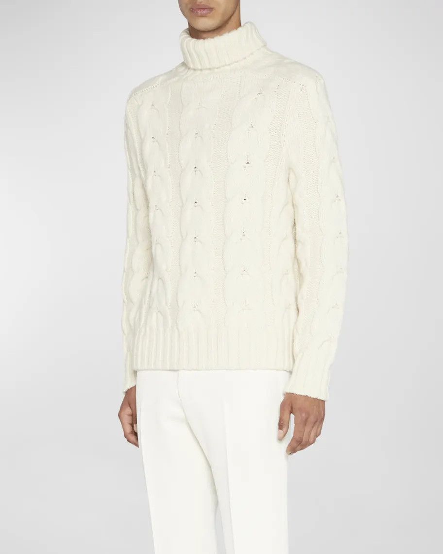 Tom Ford o1loc1c0724 KRL005 Turtleneck Sweater in White Size US M / EU 48-50 / 2 - 4 Thumbnail