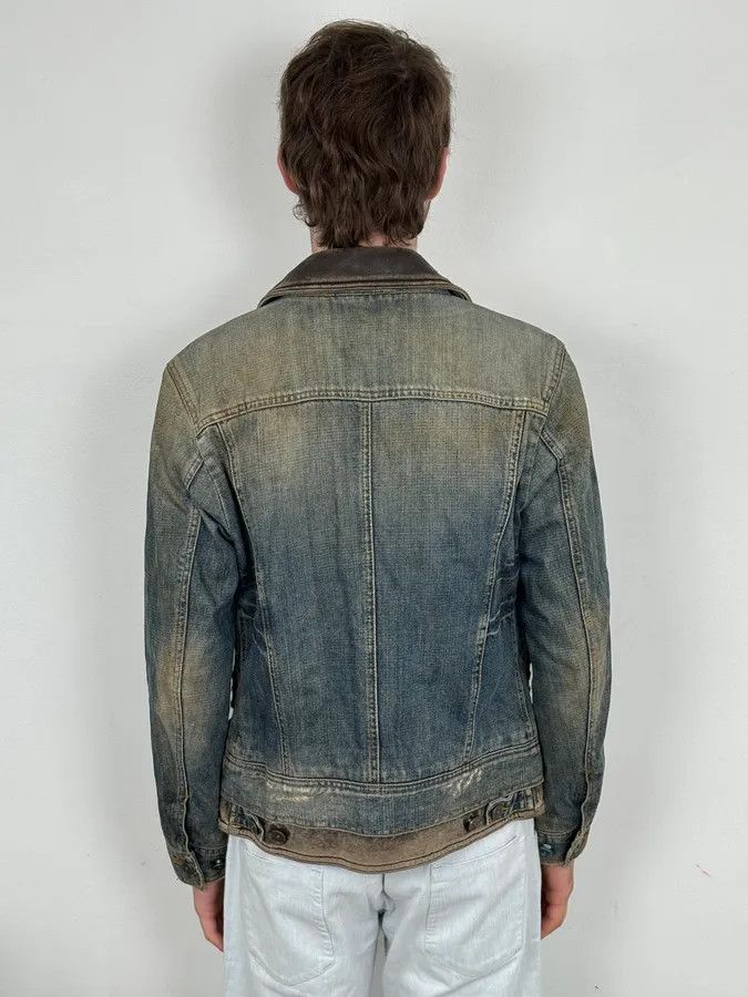Dolce & Gabbana AW2003 Dolce & Gabbana Layered Leather & Faded Denim Jacket Size US M / EU 48-50 / 2 - 3 Thumbnail